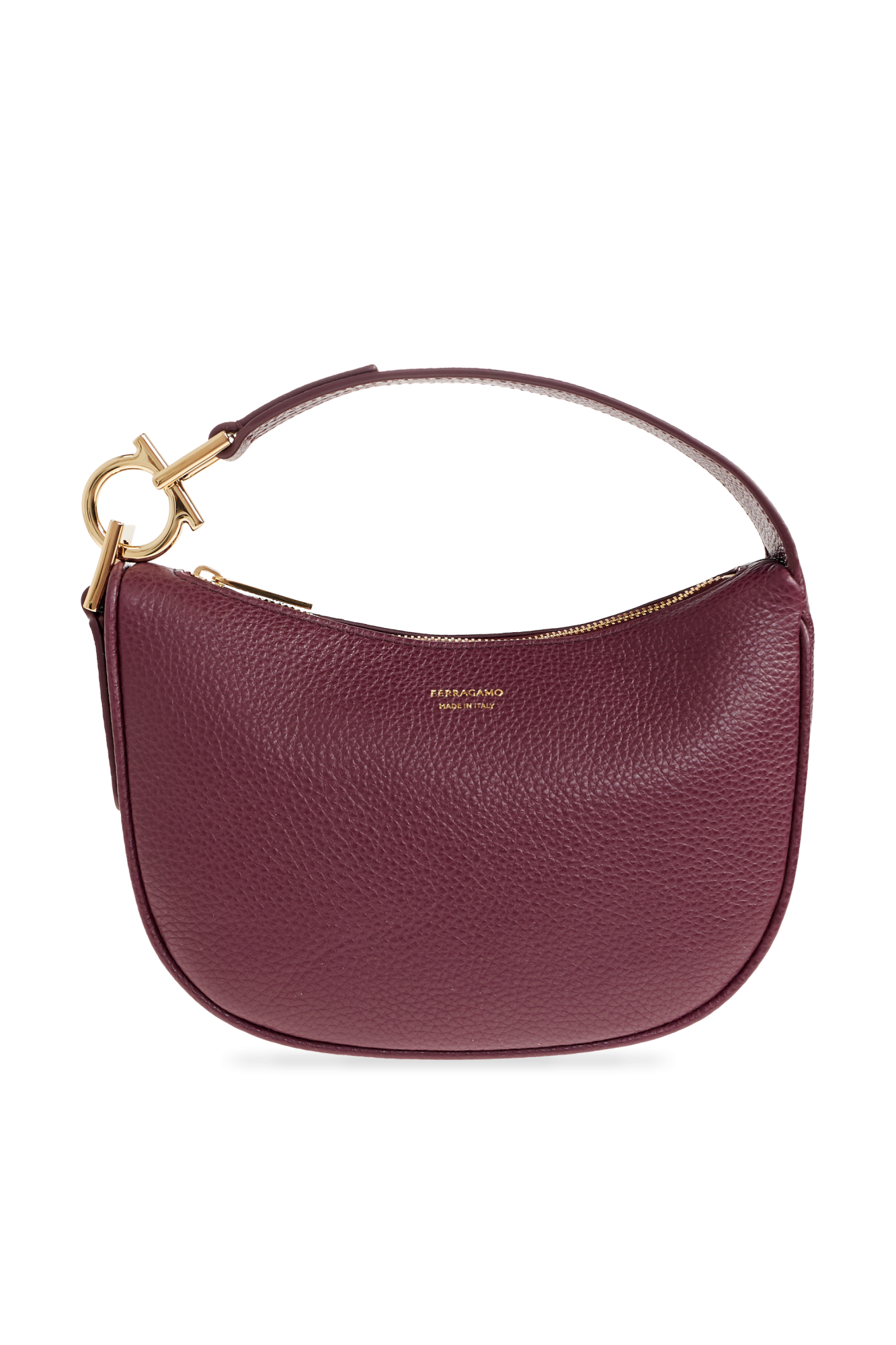 FERRAGAMO Skórzana Torba Do Ręki, Kobiety, Bordo