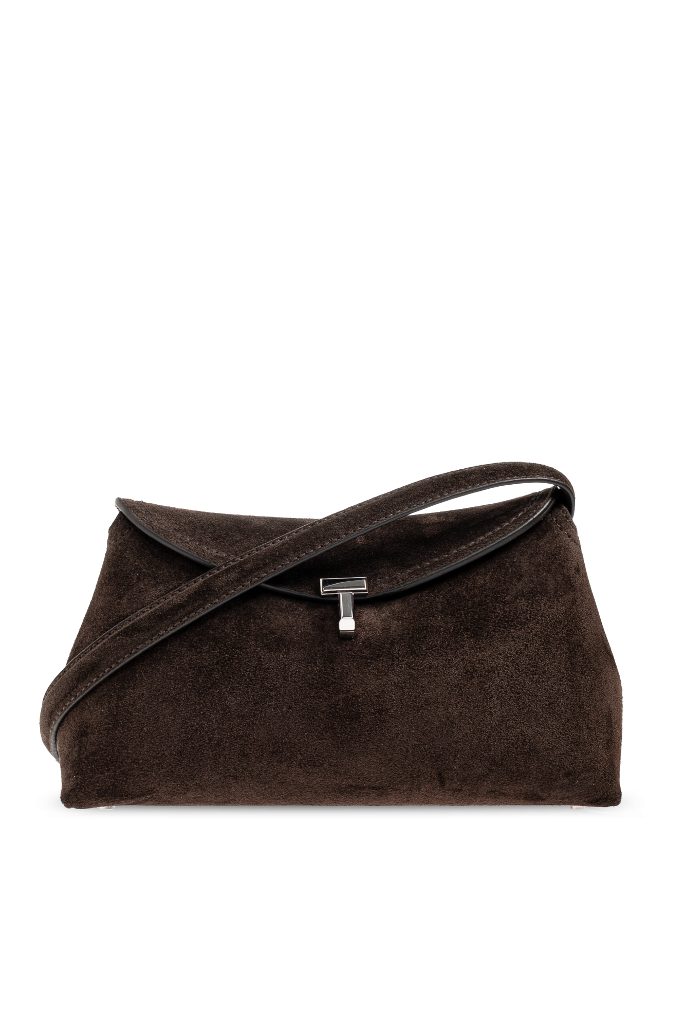 TOTEME Zamszowa Torba `T-Lock`, Kobiety, Brązowy