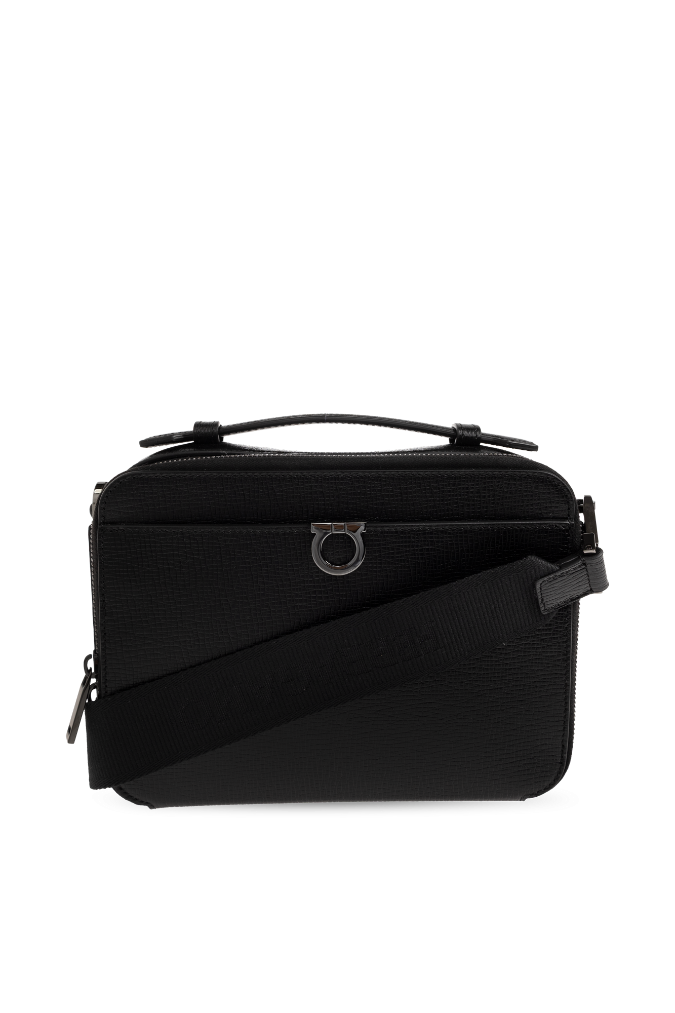 FERRAGAMO Skórzana Torba, Mężczyźni, Czarny