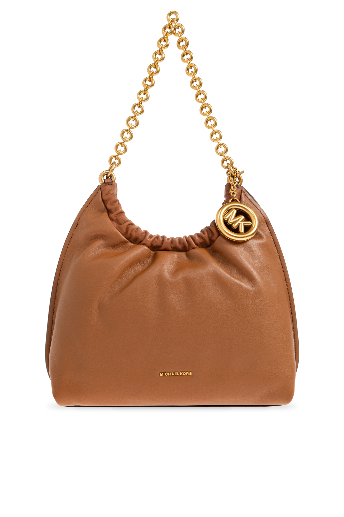 Michael Michael Kors Skórzana Torba Na Ramię, Kobiety, Brązowy