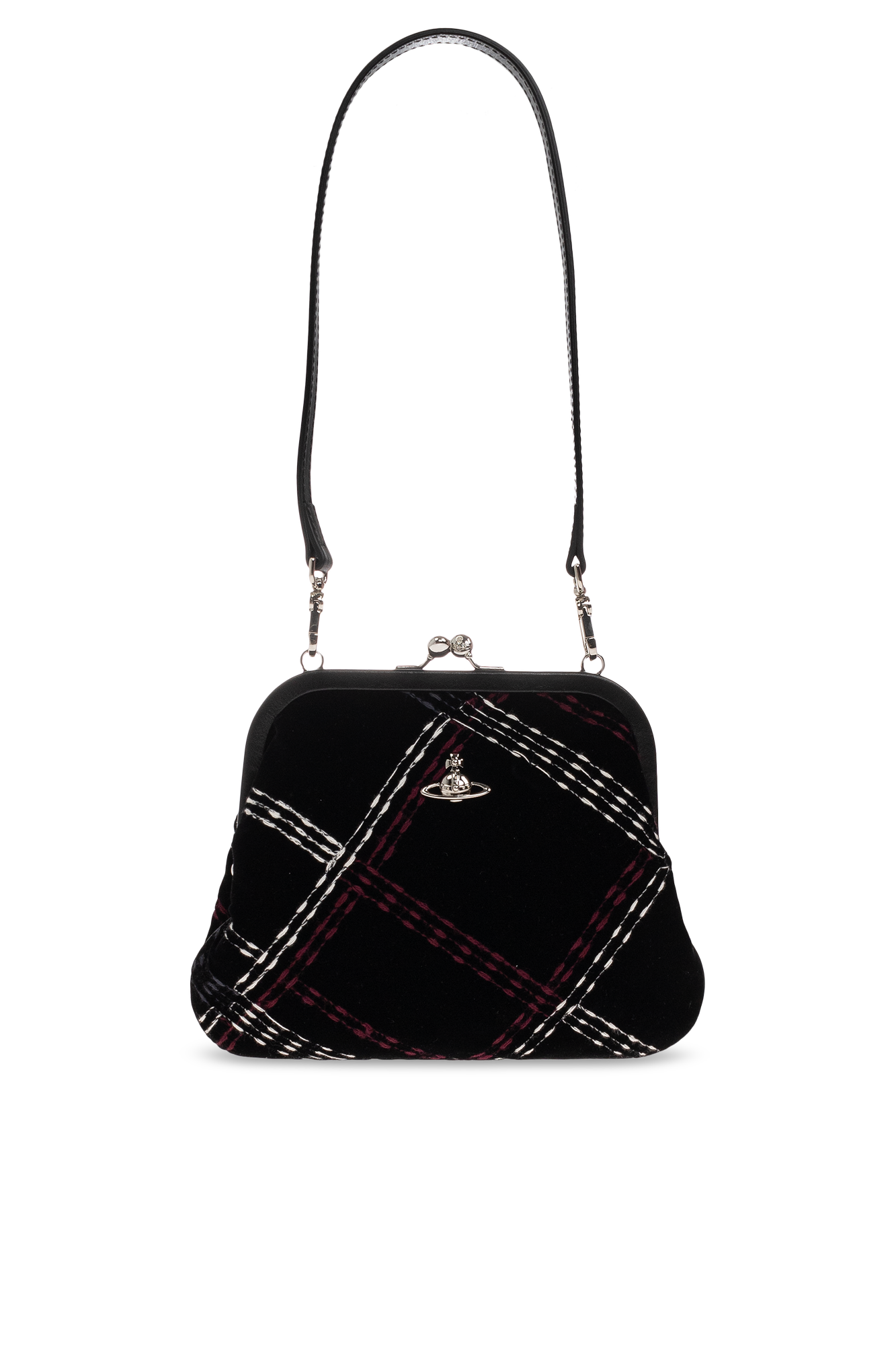 Vivienne Westwood Aksamitna Torba `Vivienne`, Kobiety, Czarny