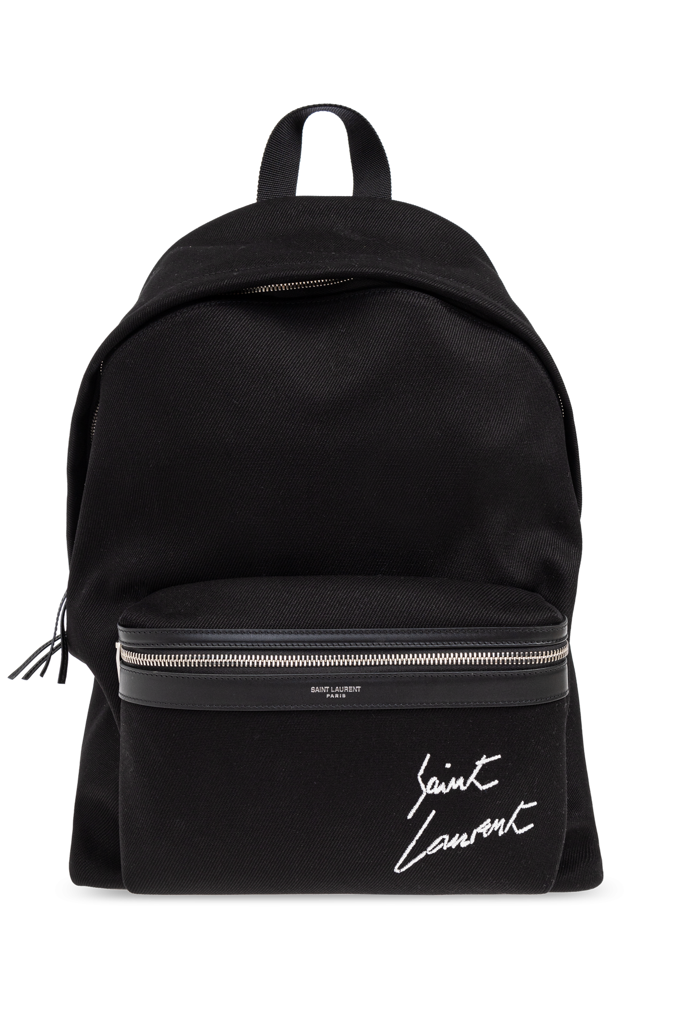 Saint Laurent Plecak Z Wyszytym Logo, Mężczyźni, Czarny