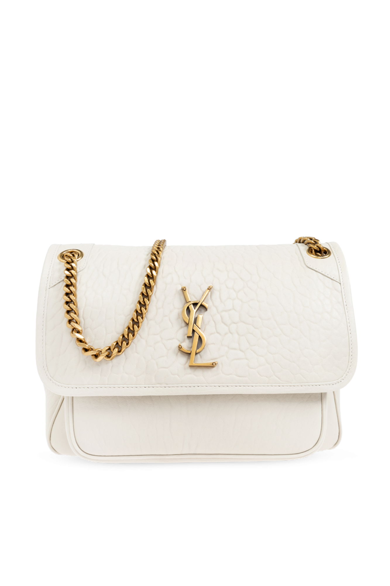 Saint Laurent Torba Na Ramię `Niki`, Kobiety, Kremowy
