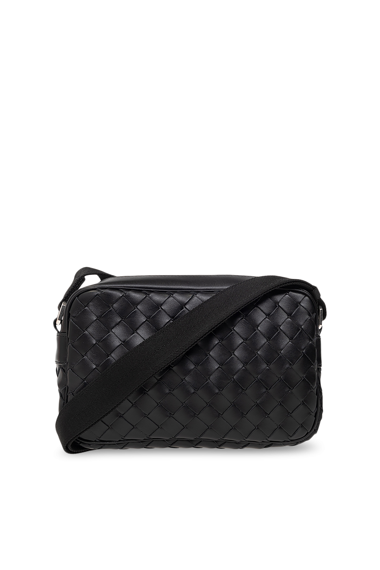Bottega Veneta Torba Na Ramię ‘Intrecciato Camera Small’, Mężczyźni, Czarny