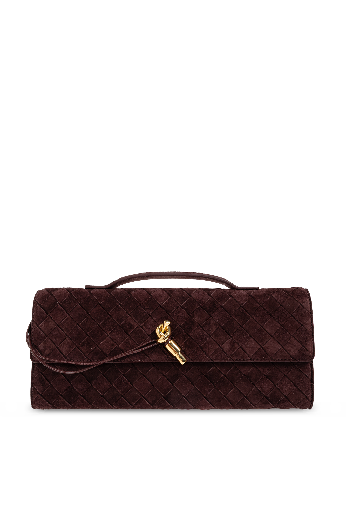 Bottega Veneta Zamszowa Kopertówka ‘Andiamo Small’, Kobiety, Bordo