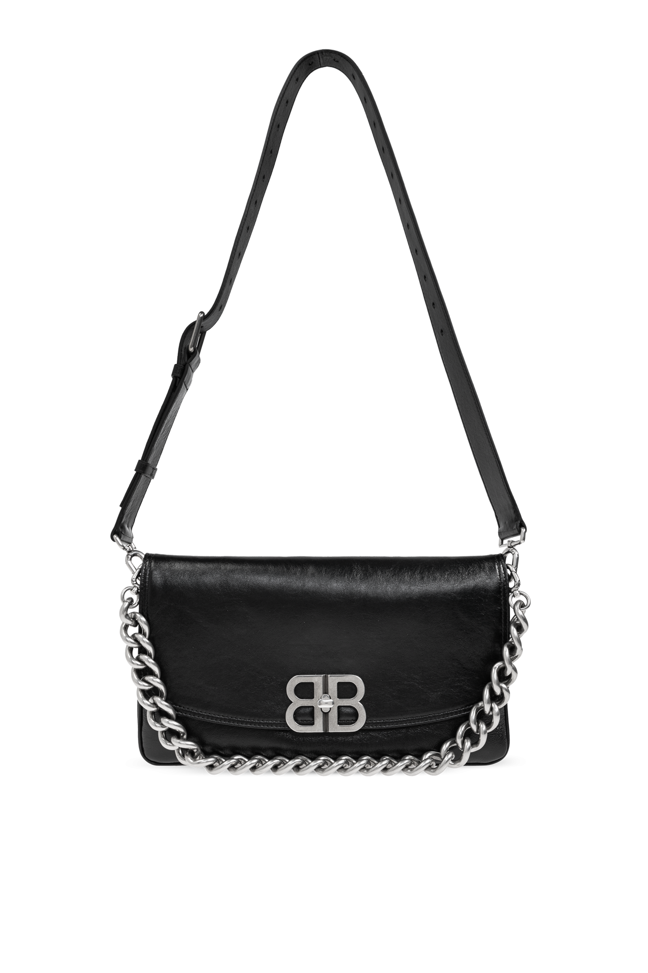 Balenciaga Torba Na Ramie `BB Soft Medium`, Kobiety, Czarny