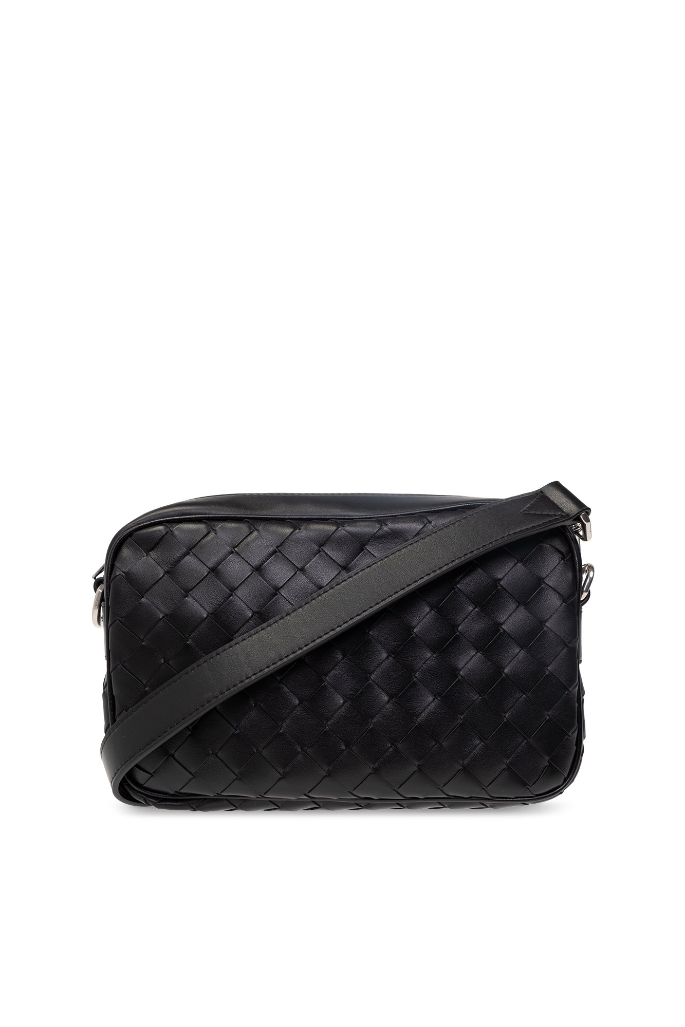 Bottega Veneta Skórzana Torba Na Ramię, Mężczyźni, Czarny
