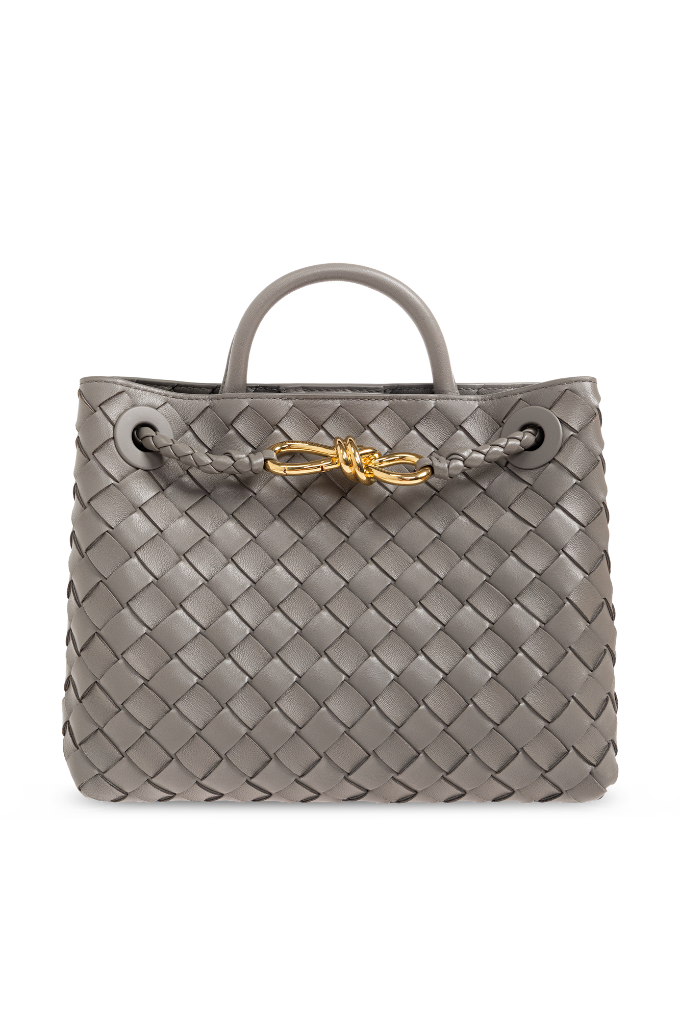Bottega Veneta Skórzana Torba ‘Andiamo Small’, Kobiety, Szary
