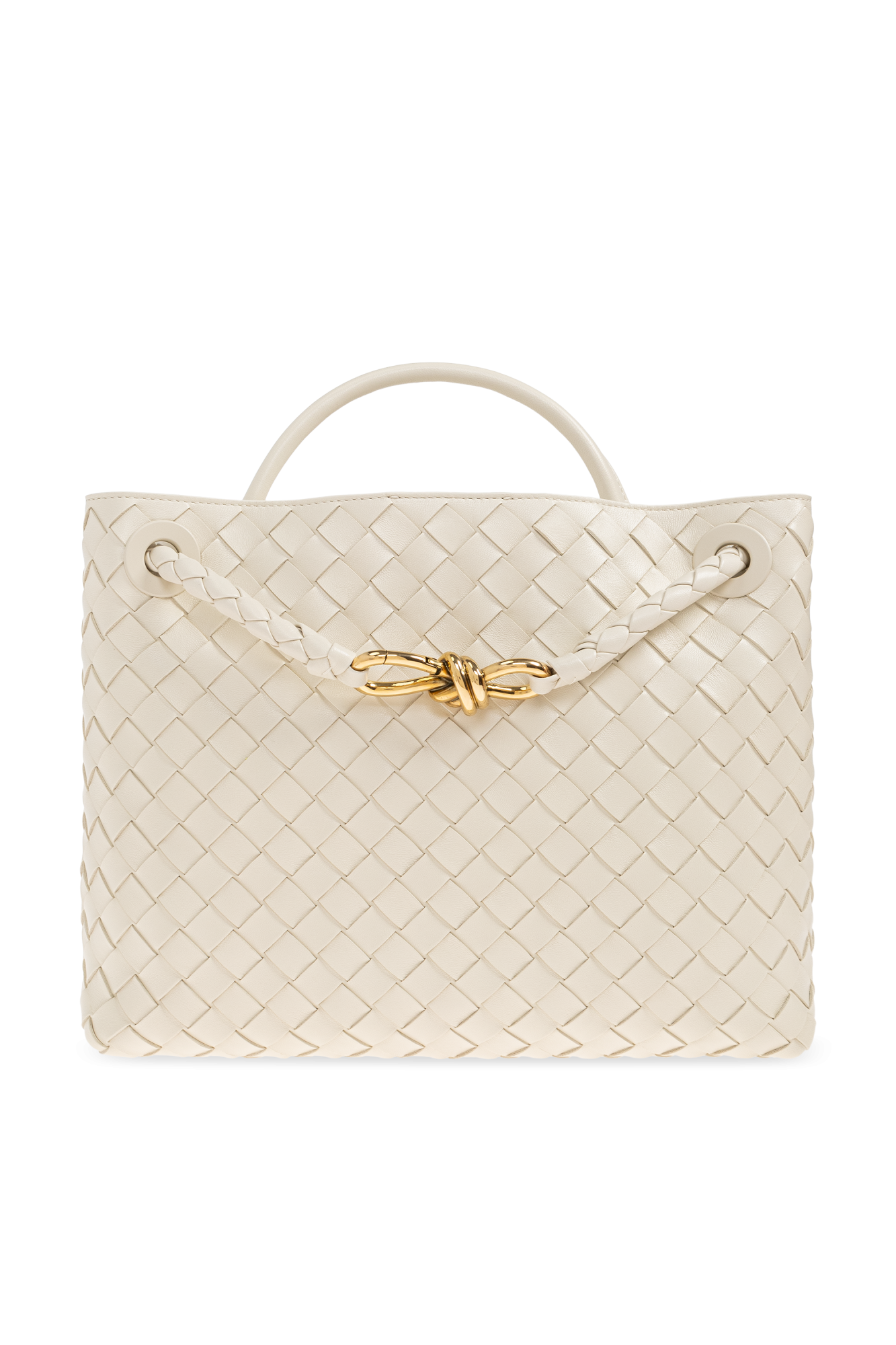 Bottega Veneta Torba Do Ręki `Andiamo`, Kobiety, Kremowy