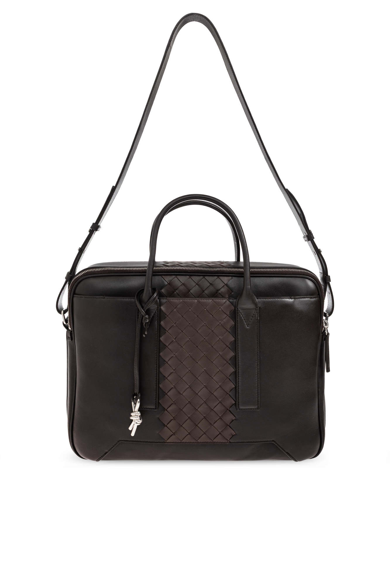 Bottega Veneta Skórzana Torba Na Dokumenty, Mężczyźni, Brązowy