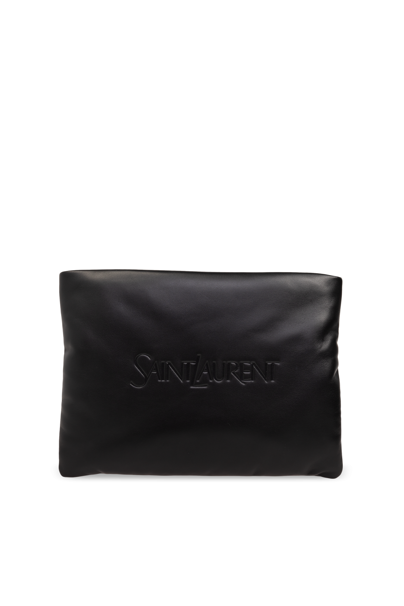 Saint Laurent Skórzana Torba Do Ręki, Mężczyźni, Czarny