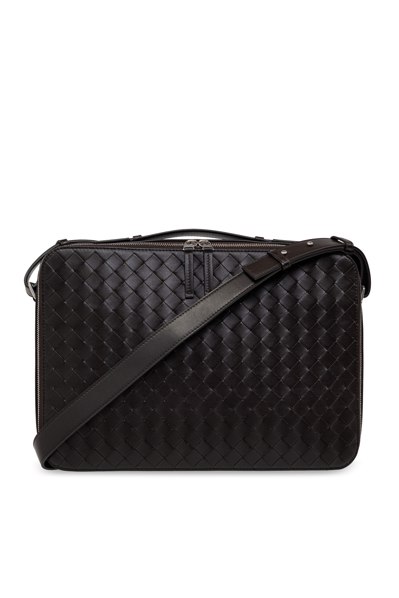 Bottega Veneta Skórzana Aktówka ‘Getaway‘, Mężczyźni, Brązowy