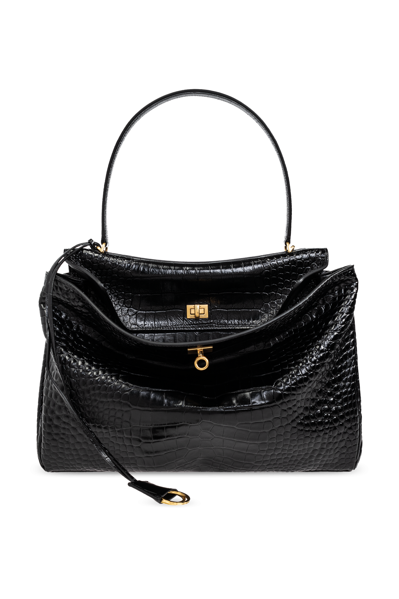 Balenciaga Torba Na Ramię `Rodeo Large`, Kobiety, Czarny