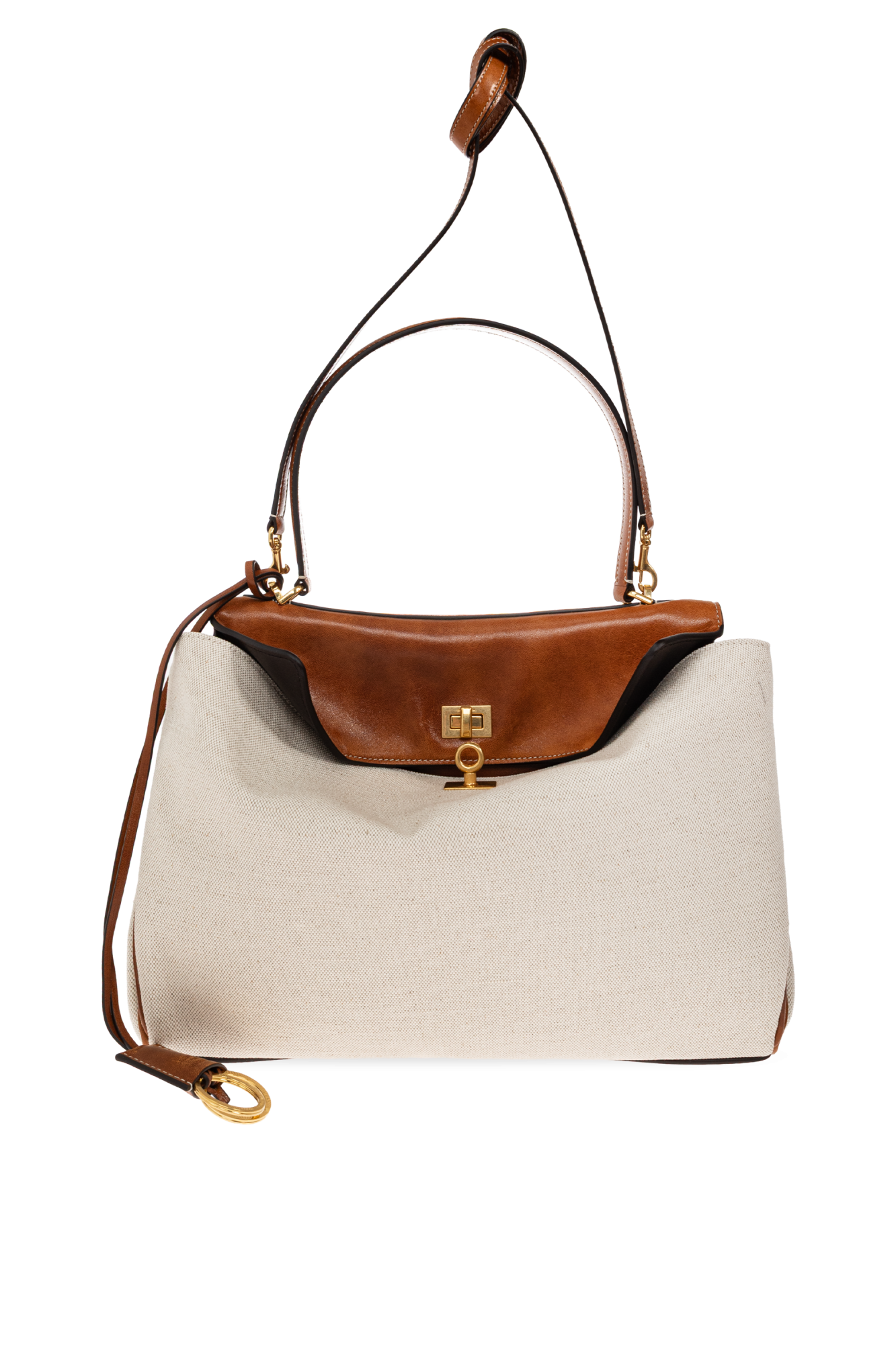 Balenciaga Torba ‘Rodeo Medium’, Kobiety, Kremowy