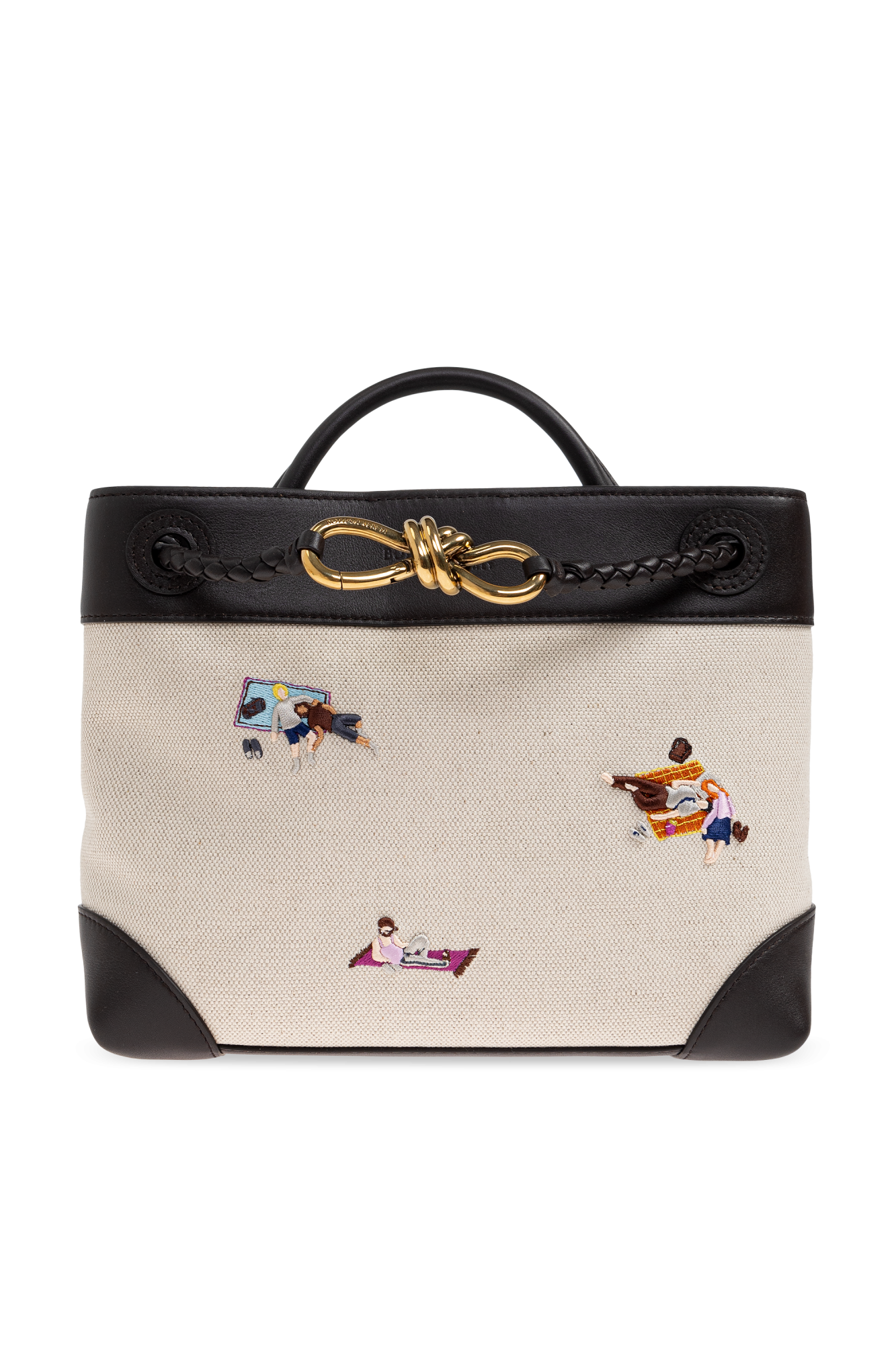 Bottega Veneta Torba Do Ręki  `Andiamo Small`, Kobiety, Kremowy