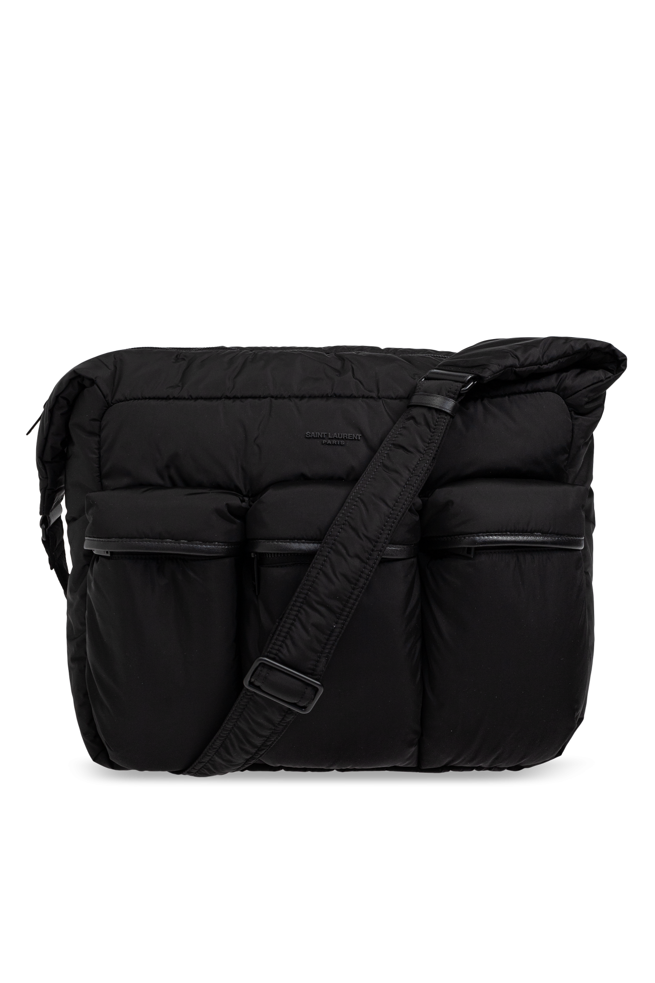 Saint Laurent Torba Na Ramię  Z Logo, Mężczyźni, Czarny