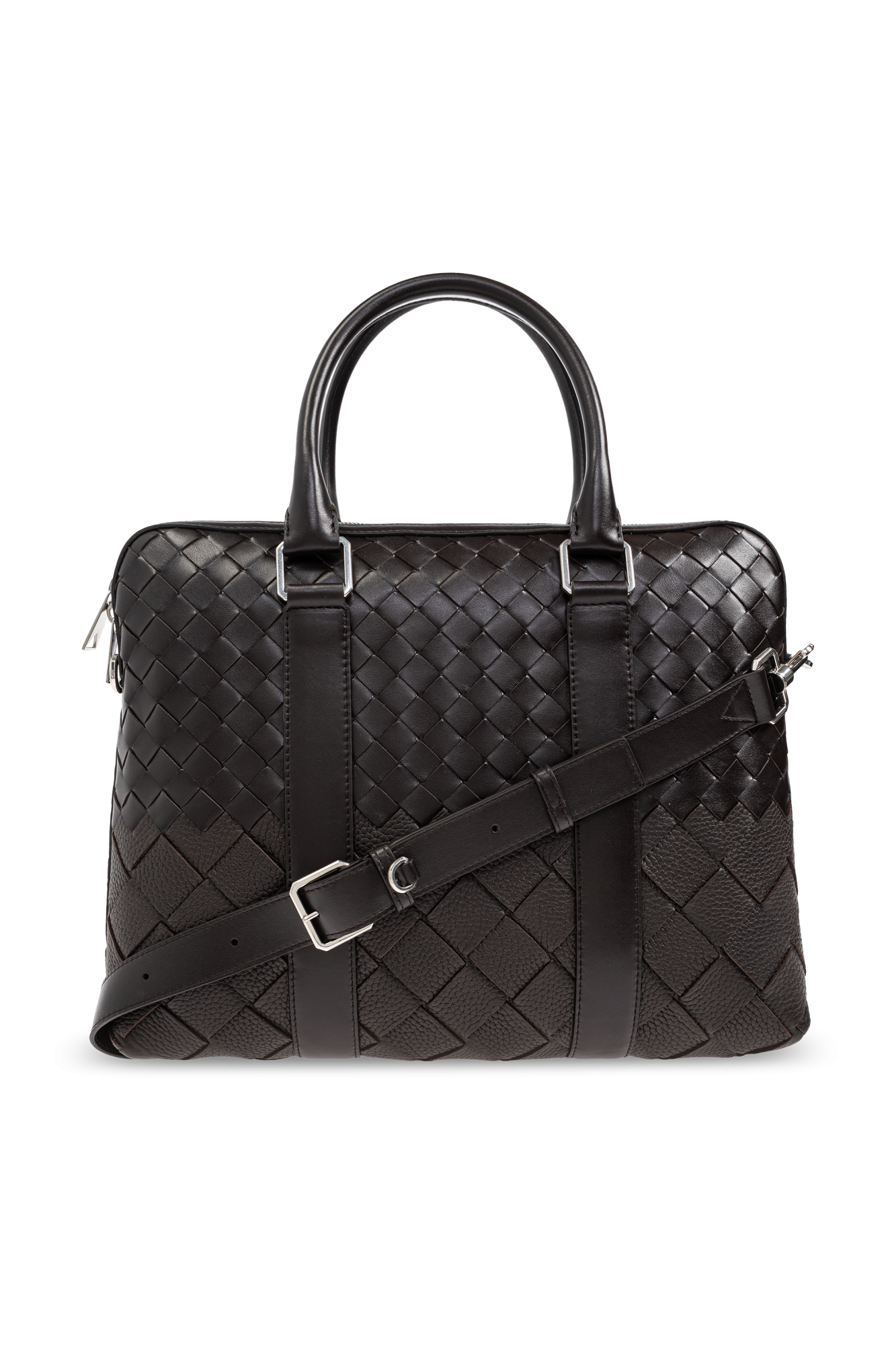 Bottega Veneta Skórzana Torba Na Dokumenty, Mężczyźni, Brązowy