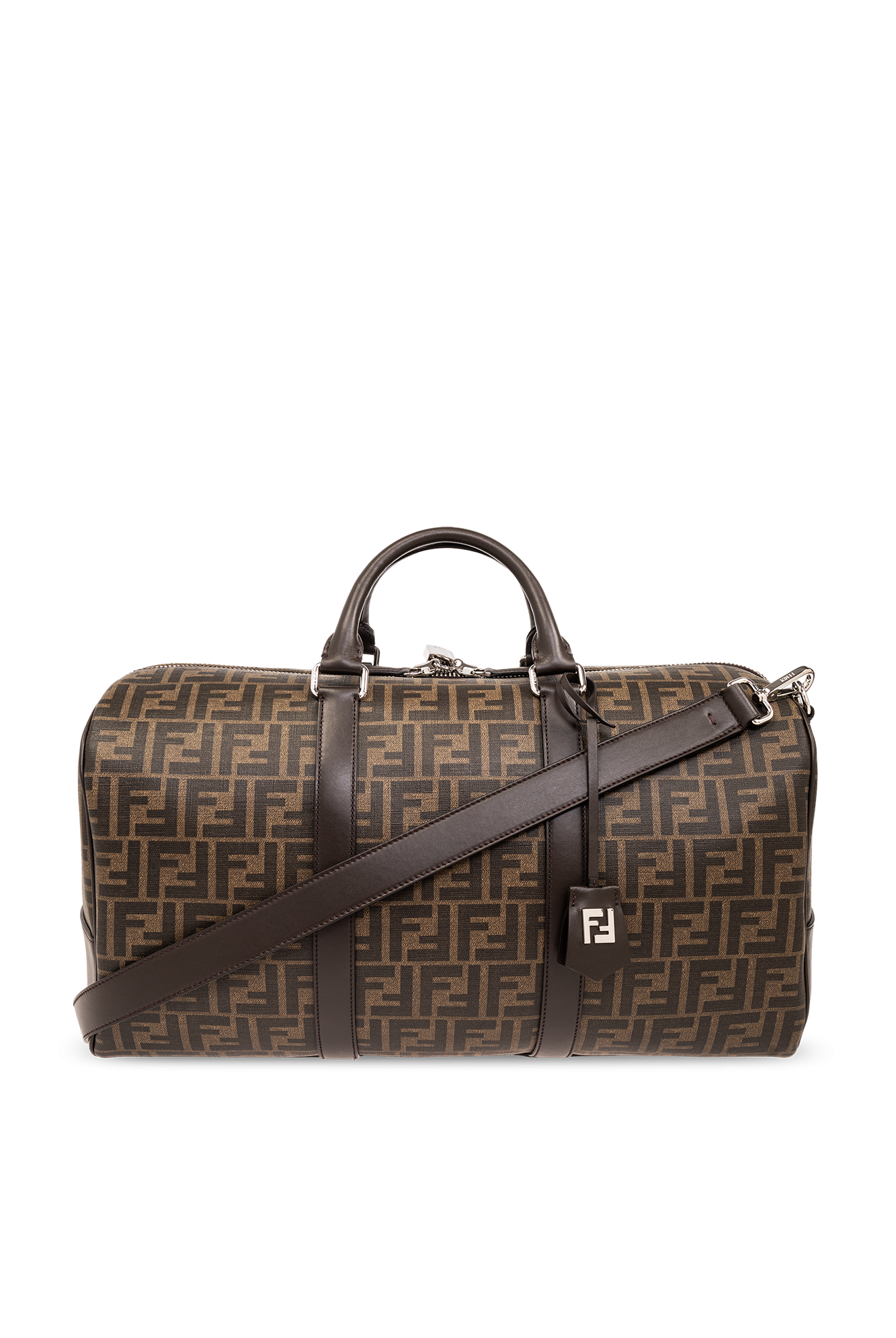 Fendi Torba Podręczna Z Logo, Mężczyźni, Brązowy