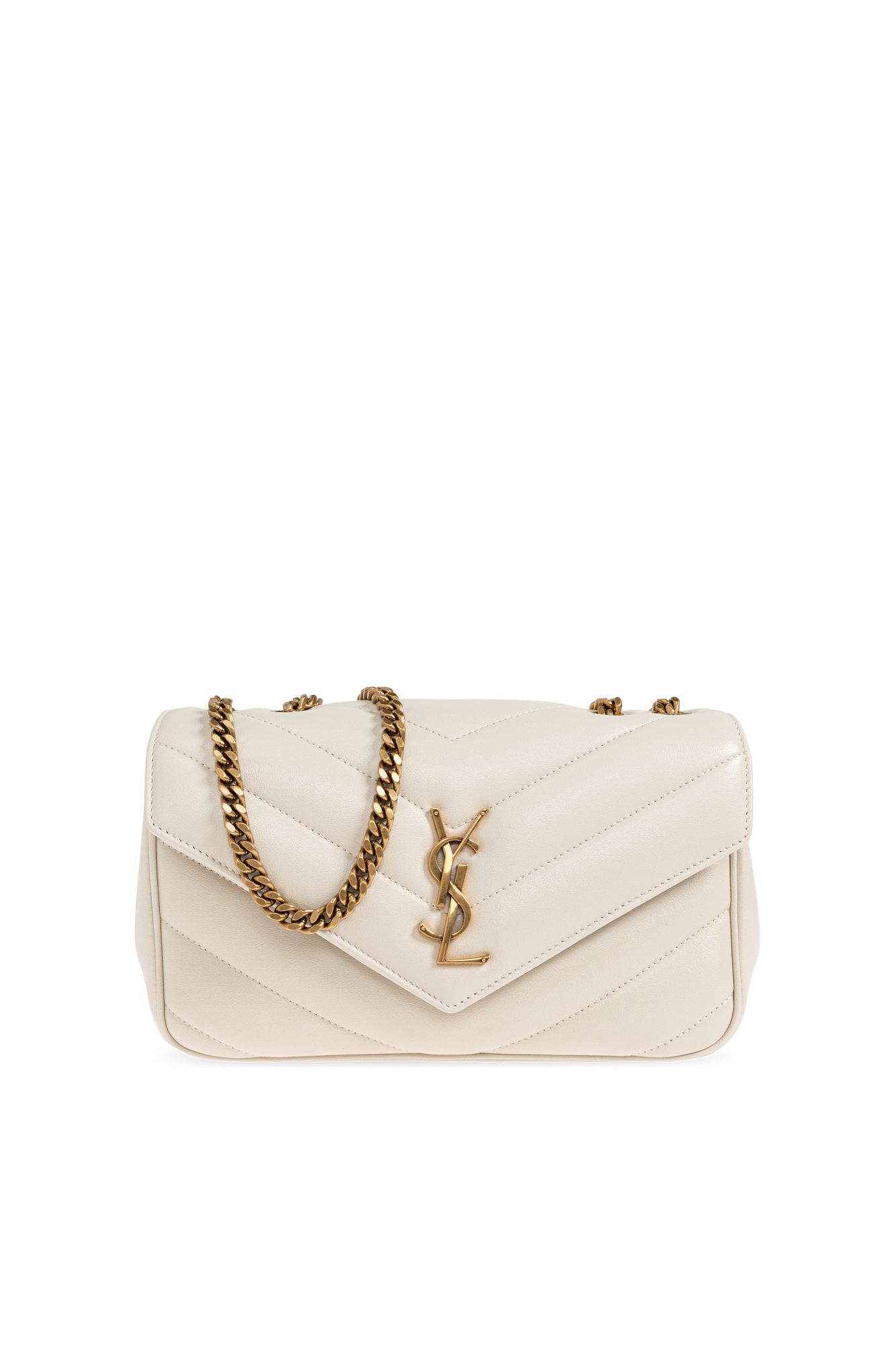 Saint Laurent Torba ‘Loulou Small’, Kobiety, Kremowy