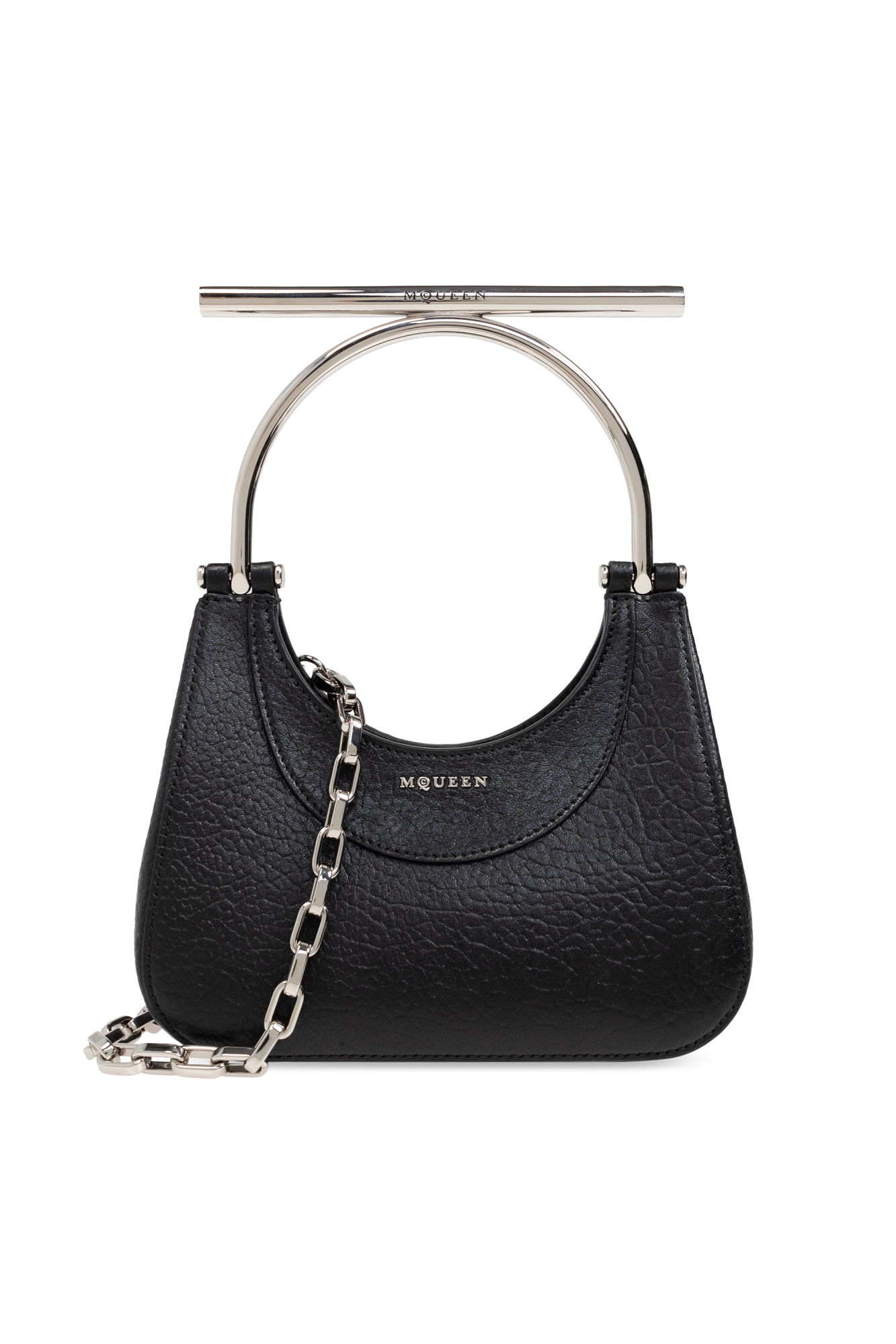 Alexander McQueen Torba Na Ramię Z Logo, Kobiety, Czarny