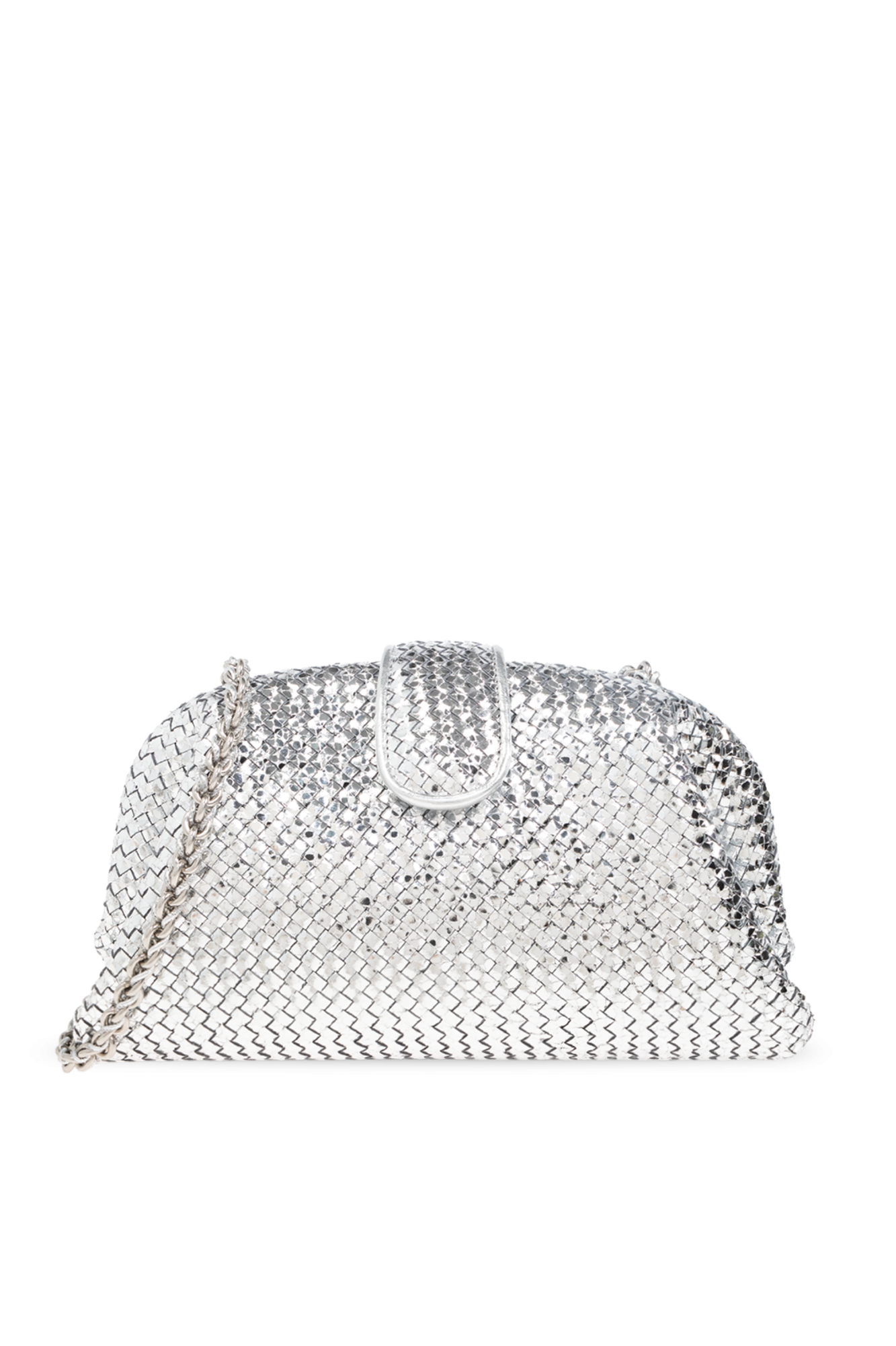 Bottega Veneta Torba Na Ramię `Lauren 1980 Medium`, Kobiety, Srebrny