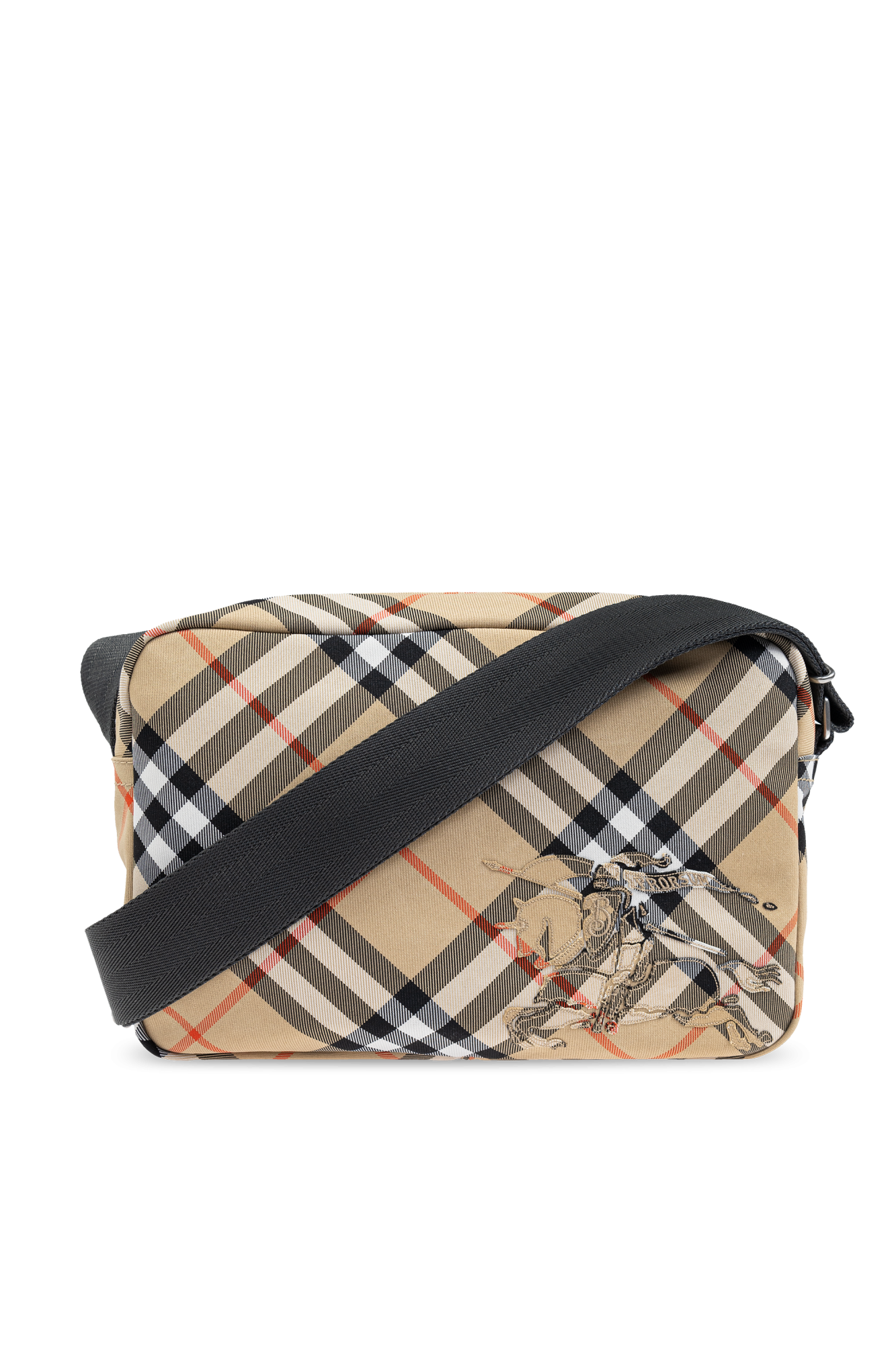 Burberry Torba Na Ramię Z Wzorem W Kratę, Mężczyźni, Beżowy
