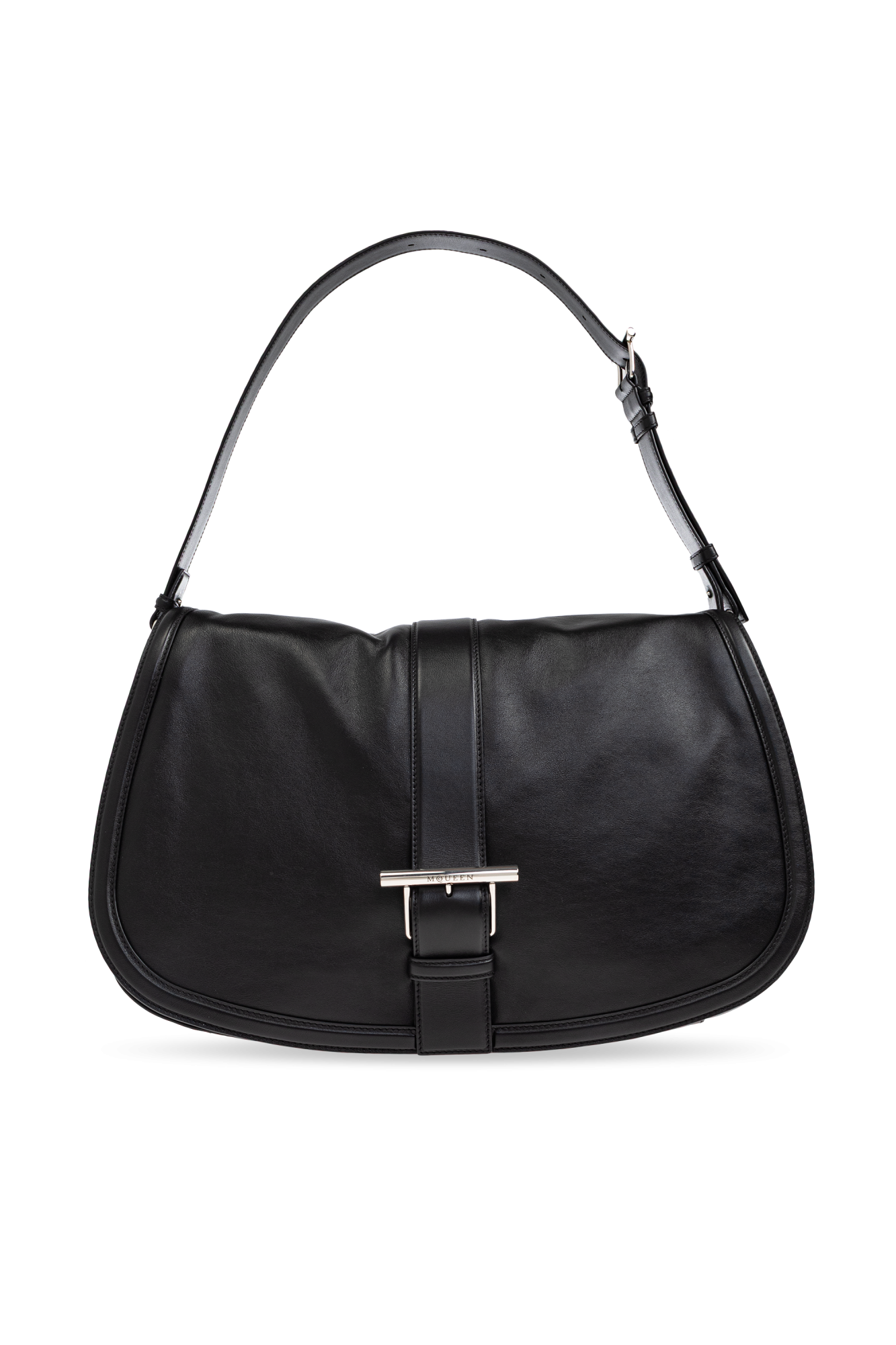Alexander McQueen Skórzana Torba, Kobiety, Czarny