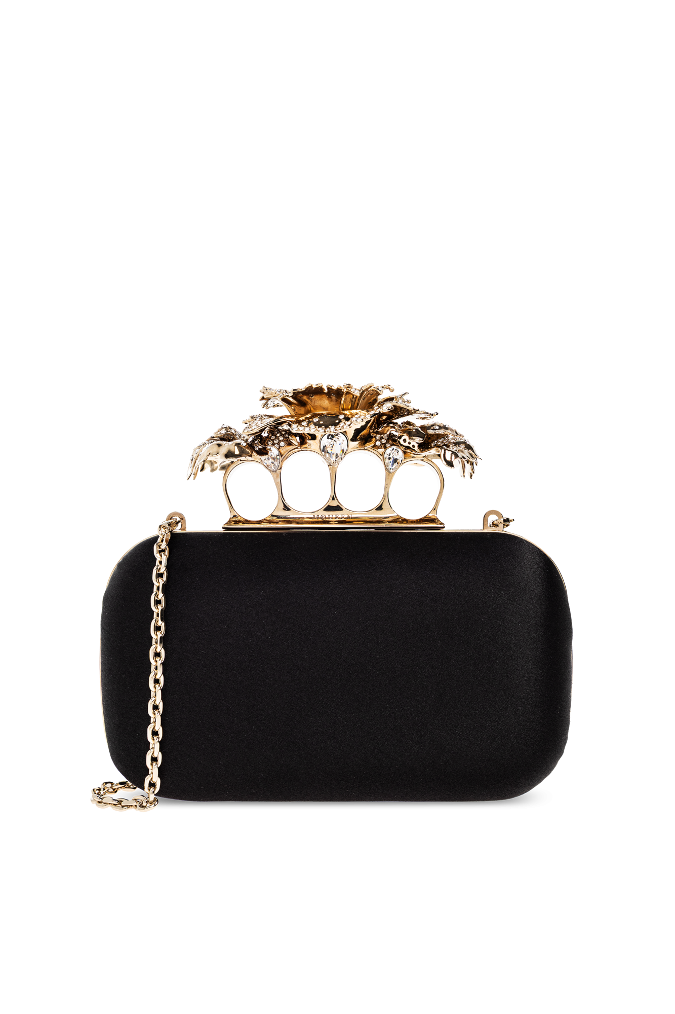 Alexander McQueen Kopertówka `Carnation Knuckle`, Kobiety, Czarny