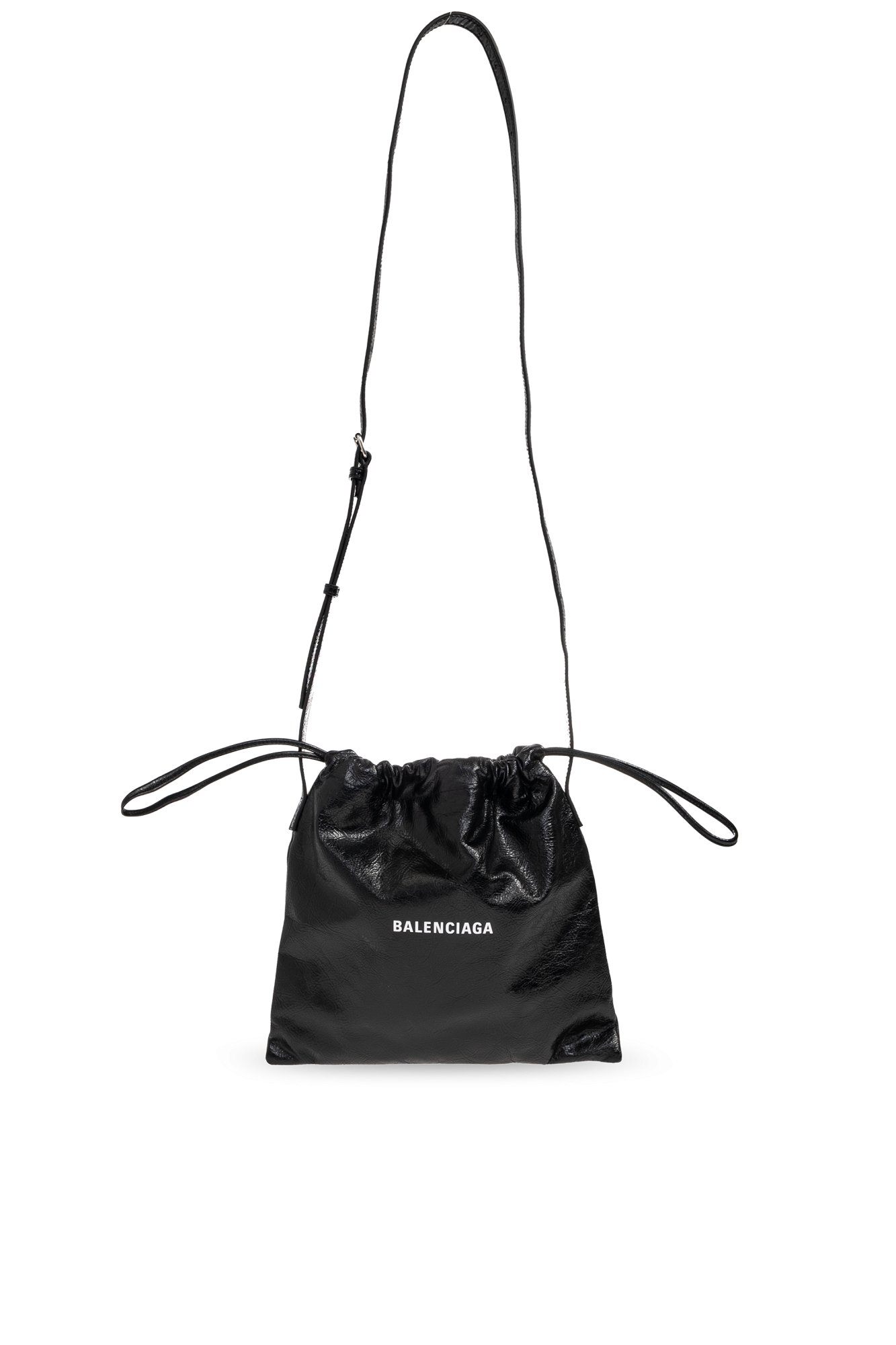 Balenciaga Skórzana Torba Na Ramię, Mężczyźni, Czarny