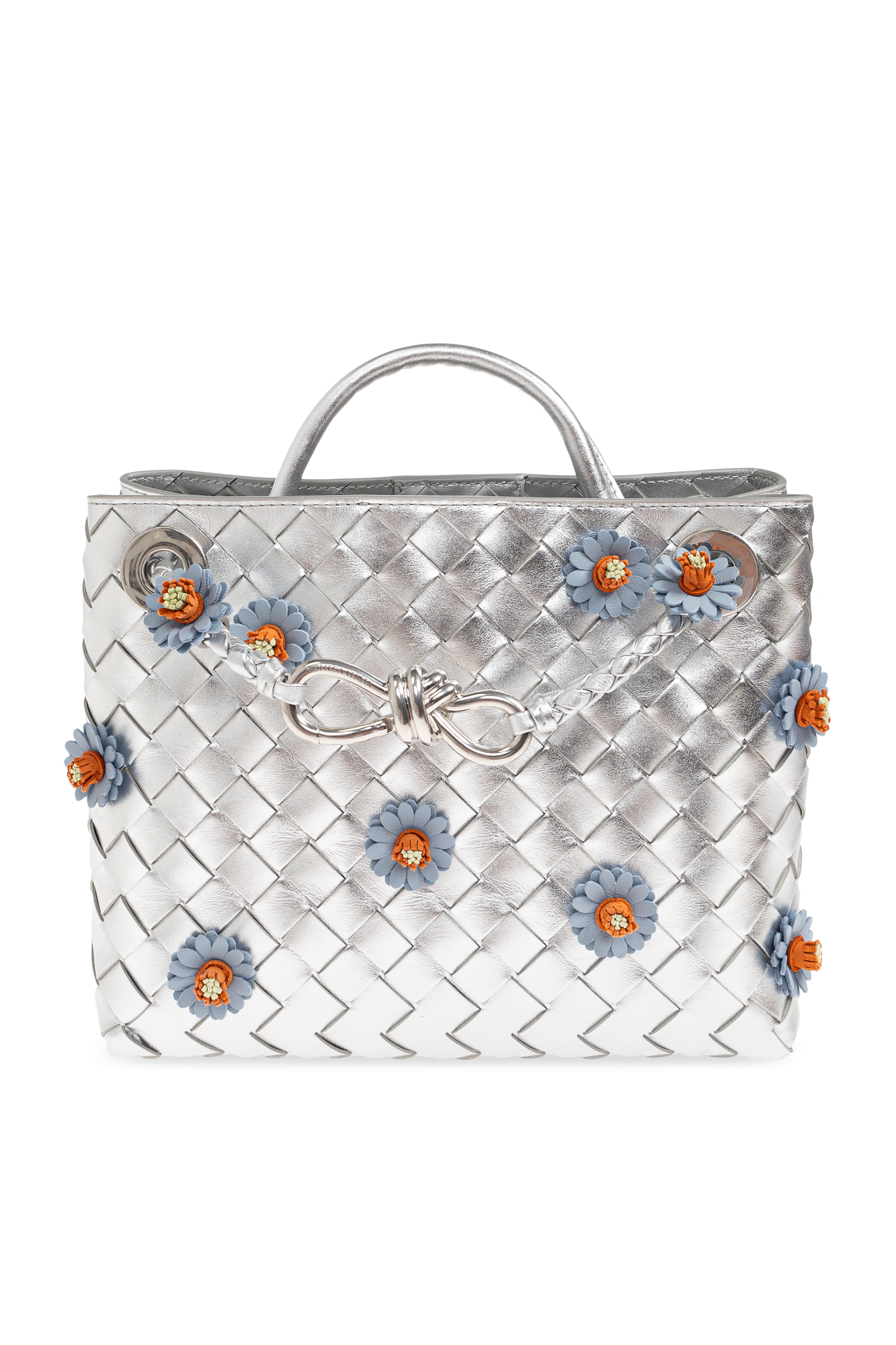 Bottega Veneta Torba Do Ręki `Andiamo Small`, Kobiety, Srebrny