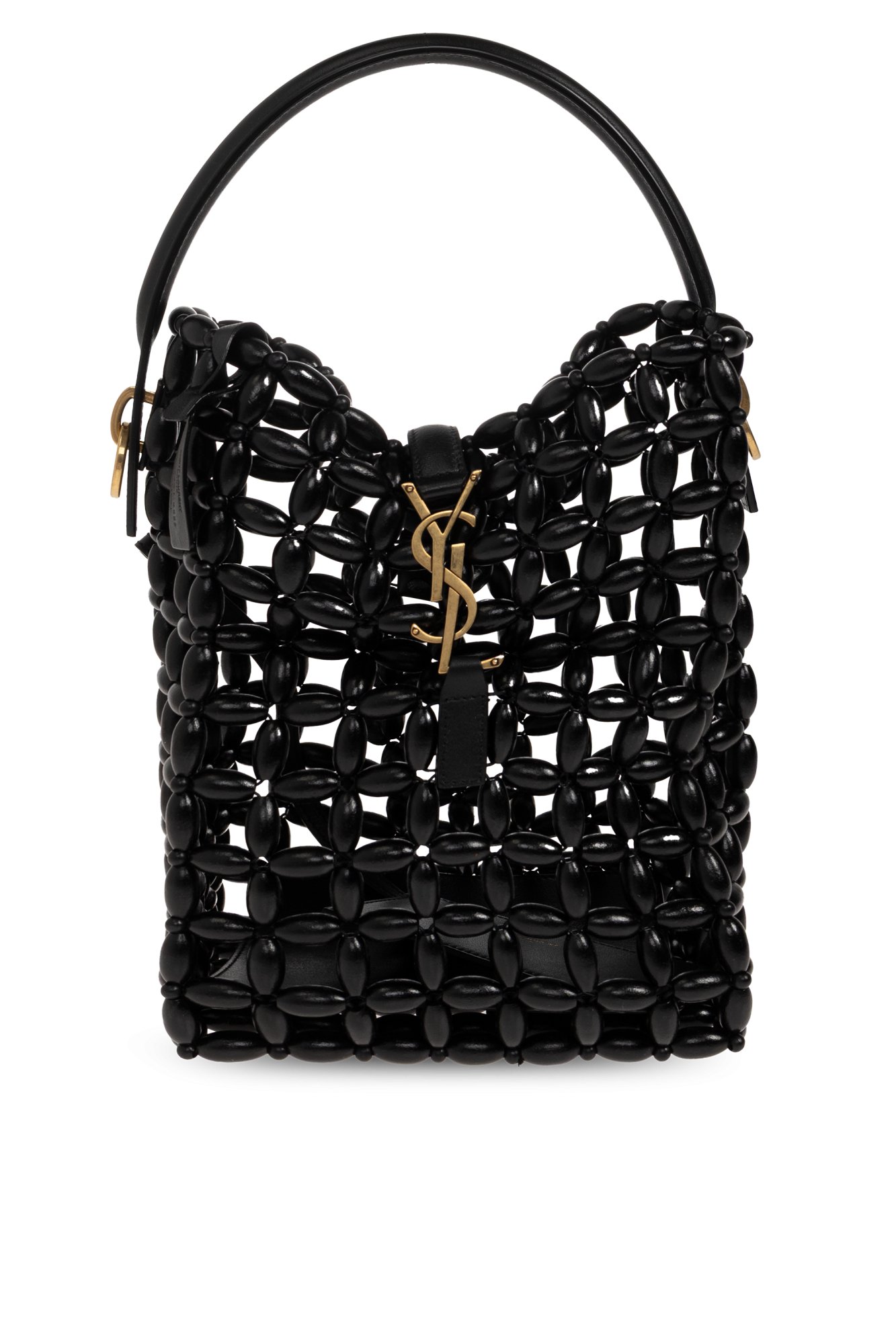 Saint Laurent Torba Z Koralikami, Kobiety, Czarny
