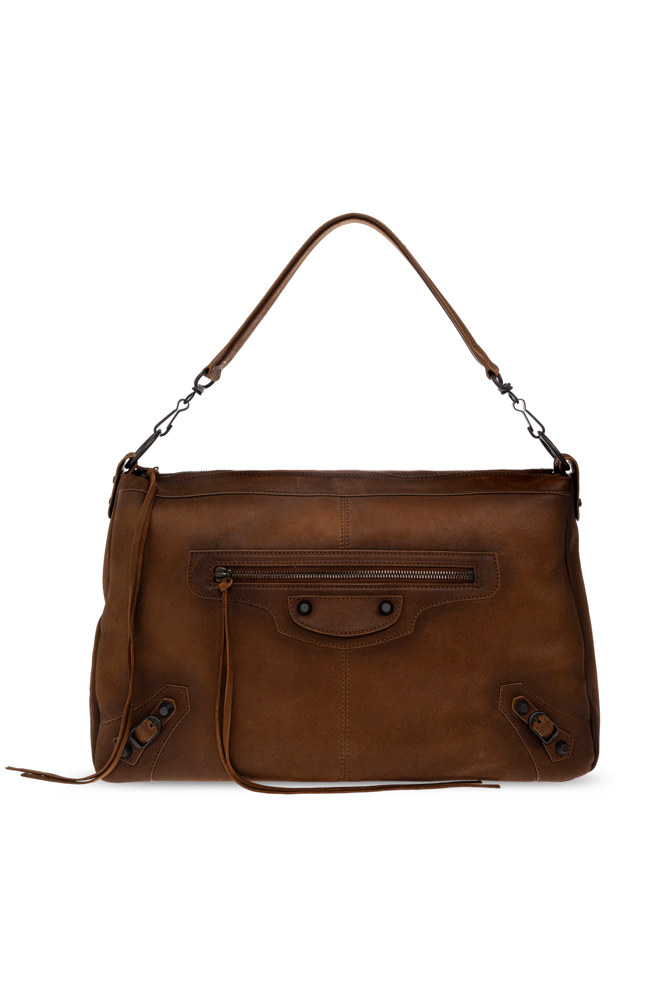 Balenciaga Torba Na Ramię ‘Le City Moto Medium’, Kobiety, Brązowy