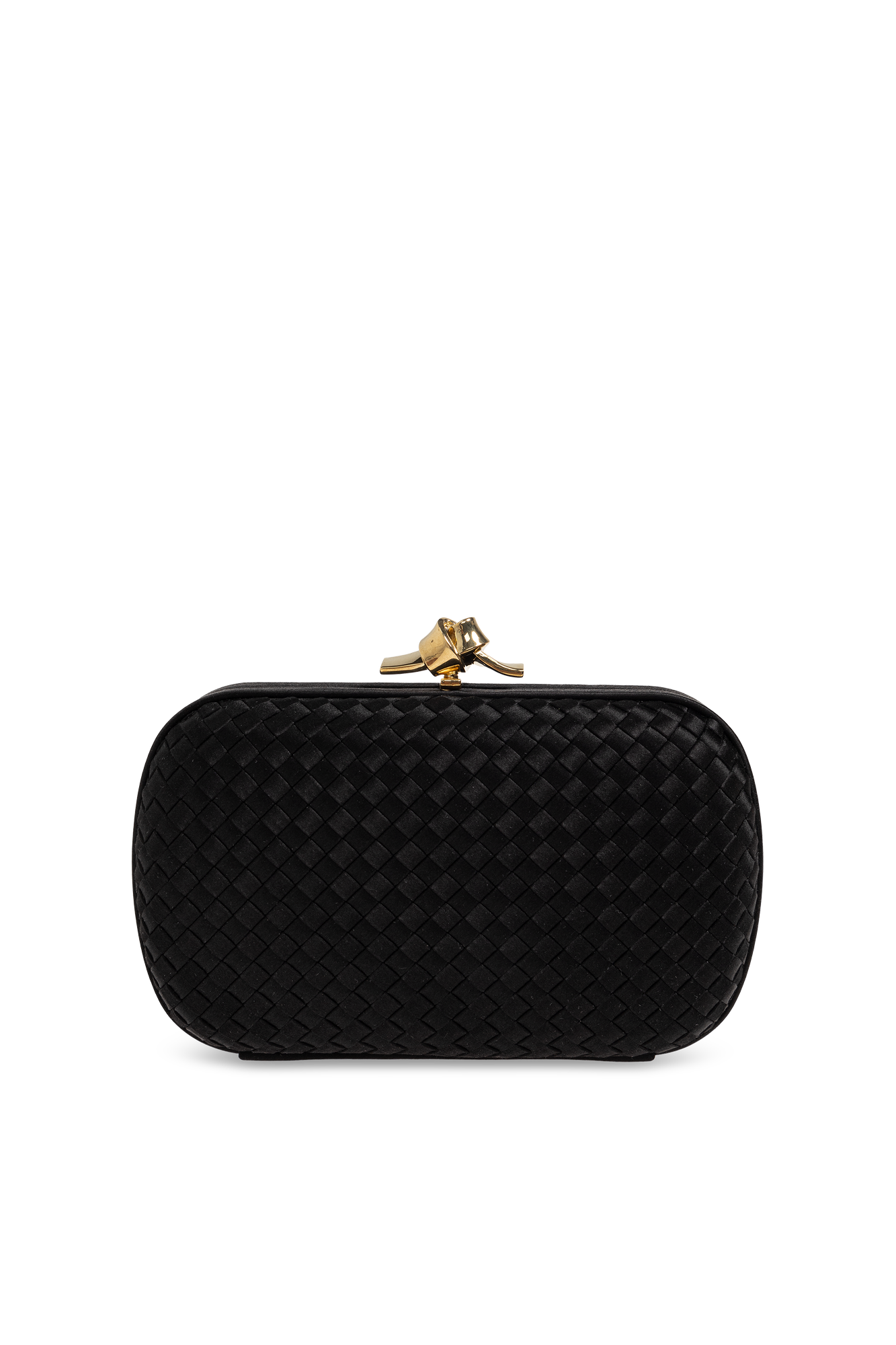 Bottega Veneta Satynowa Kopertówka ‘Minaudire’, Kobiety, Czarny