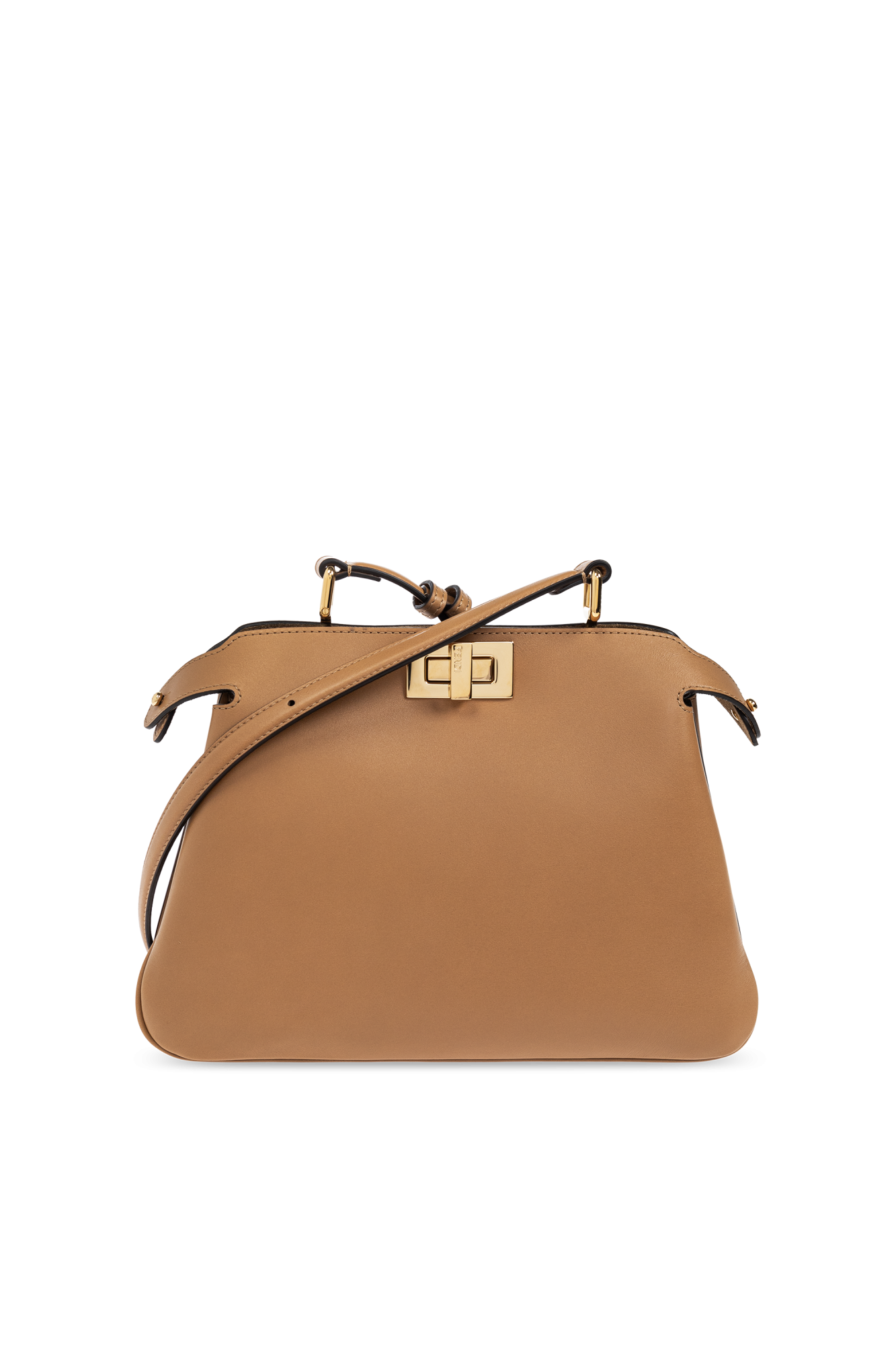 Fendi Skórzana Torba, Kobiety, Brązowy