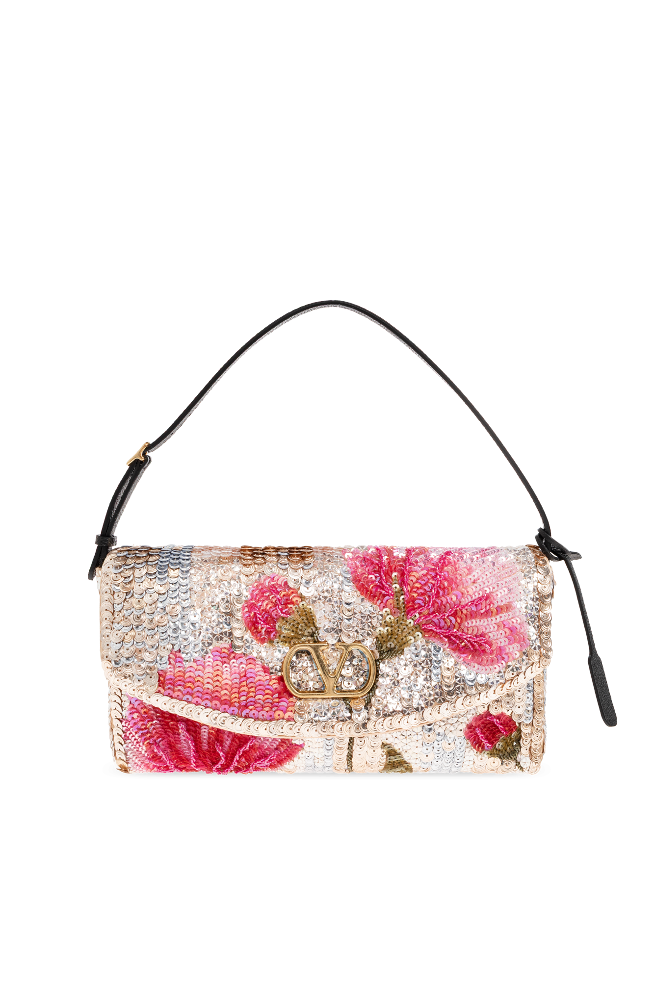 Valentino Garavani Torba Z Cekinami, Kobiety, Srebrny