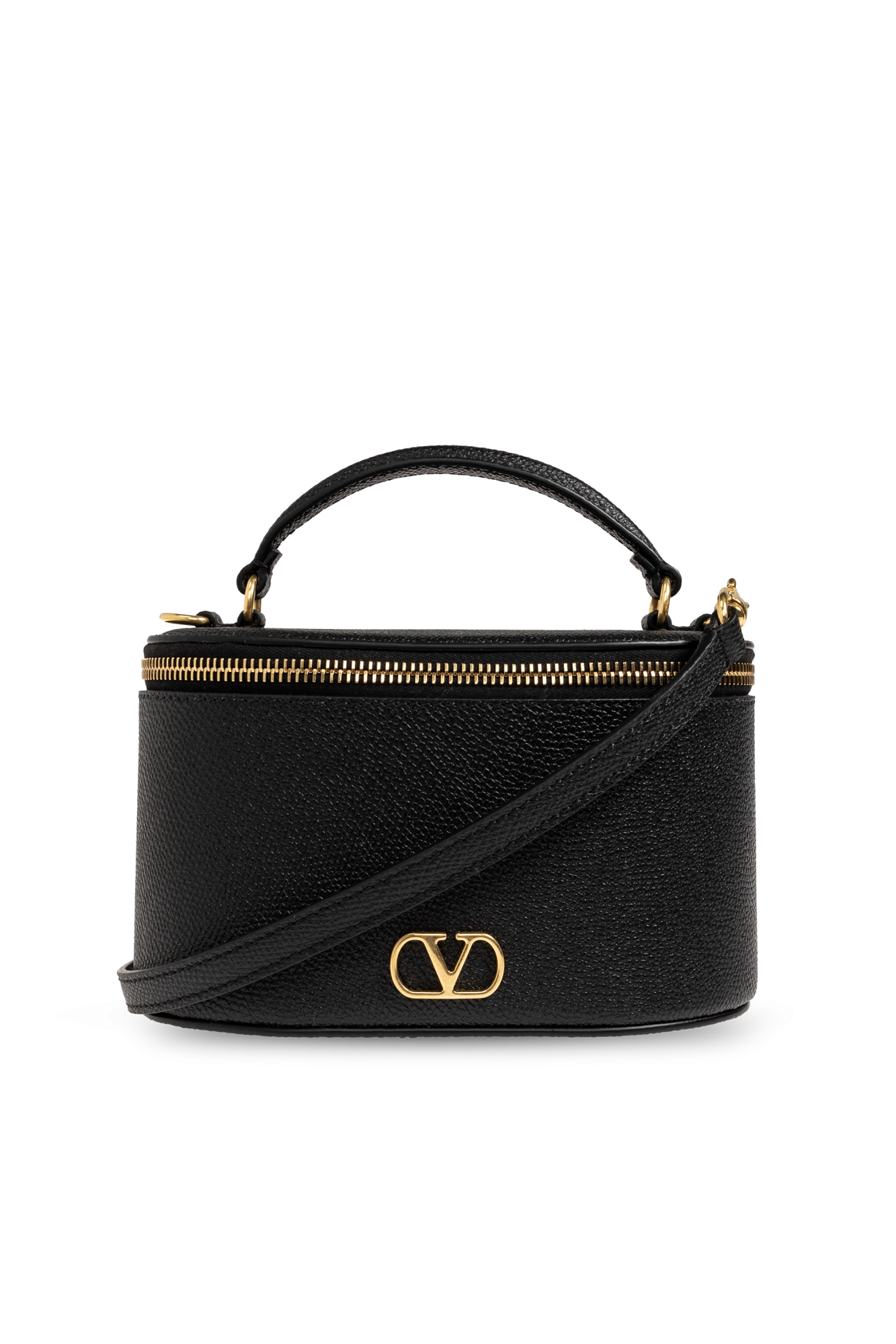 Valentino Garavani Skórzana Torba, Kobiety, Czarny
