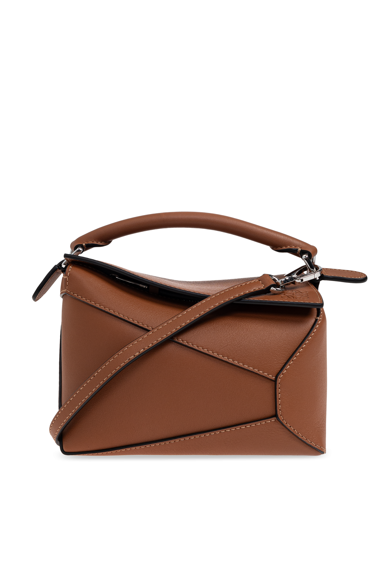 Loewe Torba Do Ręki `Puzzle Edge Mini`, Kobiety, Brązowy