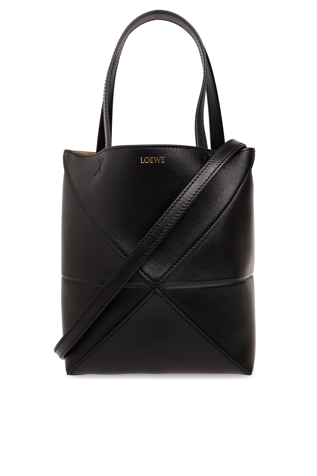 Loewe Torba Na Ramię ‘Mini Puzzle Fold’, Kobiety, Czarny