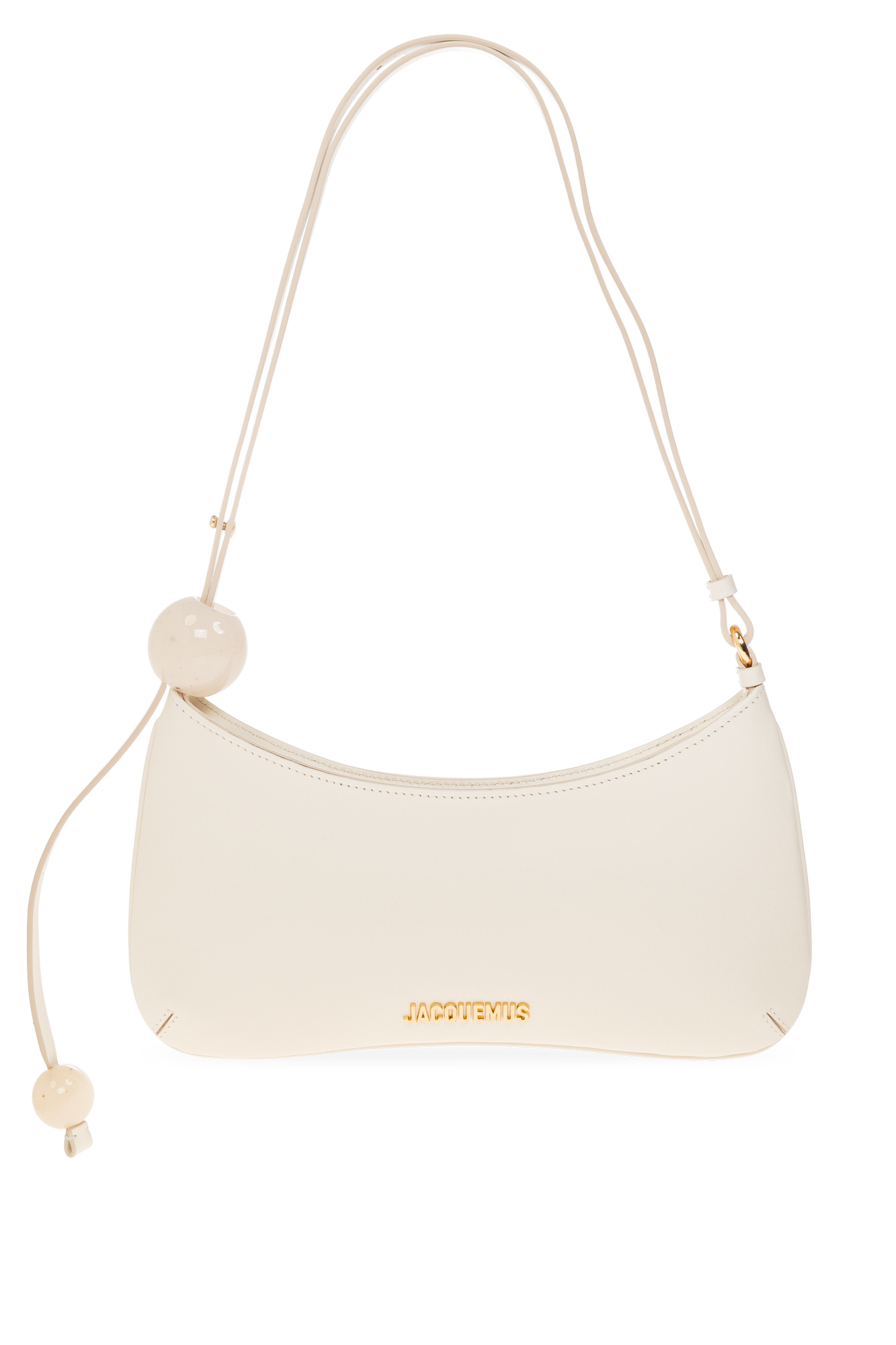 Jacquemus Skórzana Torba ‘Bisou Perle’, Kobiety, Kremowy