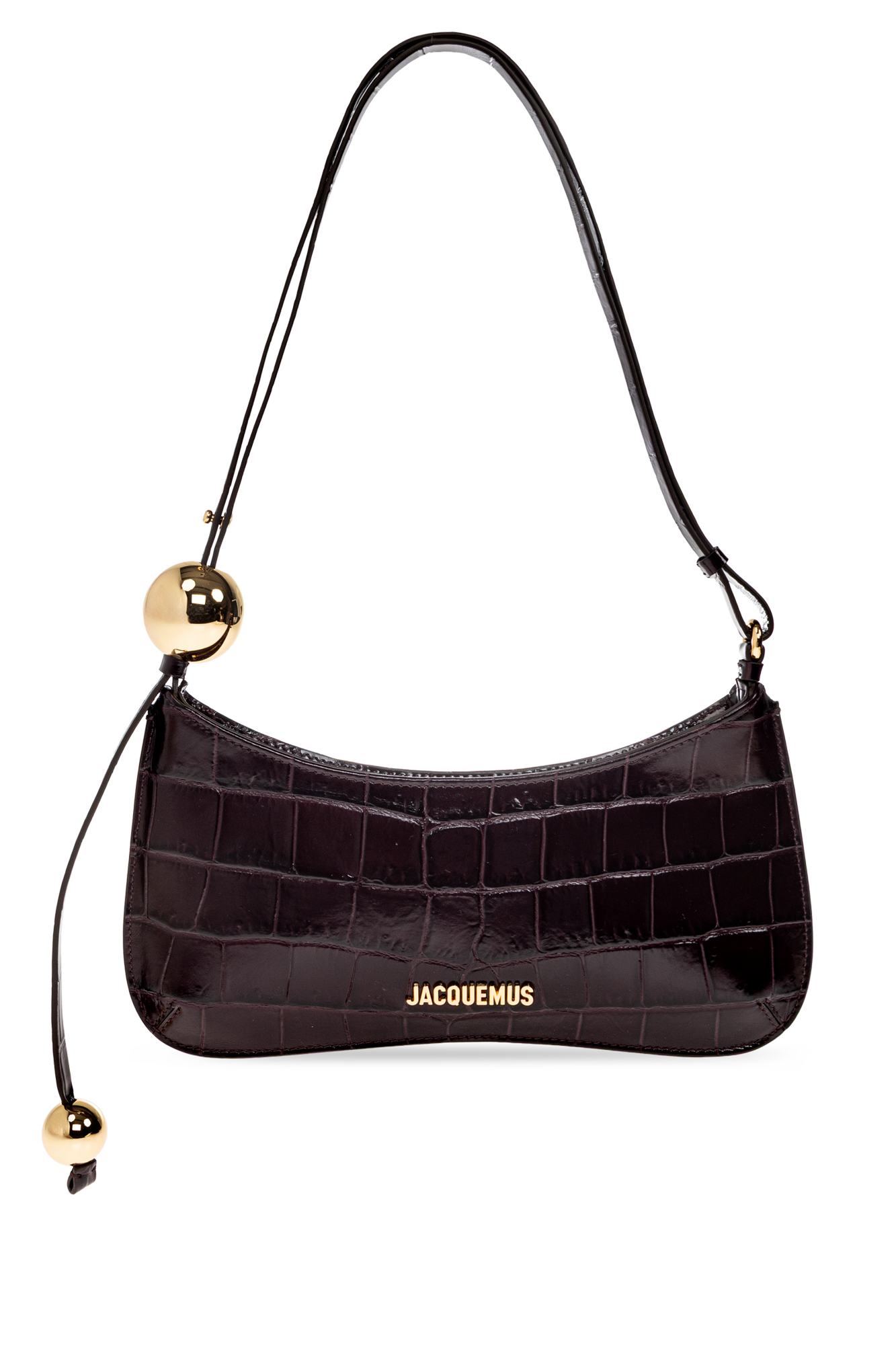 Jacquemus Skórzana Torba ‘Bisou Perle’, Kobiety, Brązowy