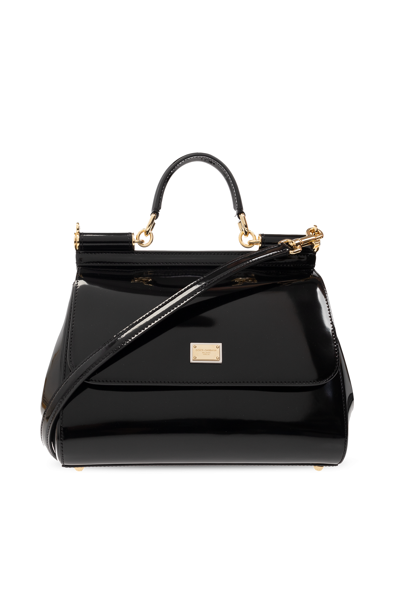 Dolce & Gabbana Torba Na Ramię Z Logo, Kobiety, Czarny