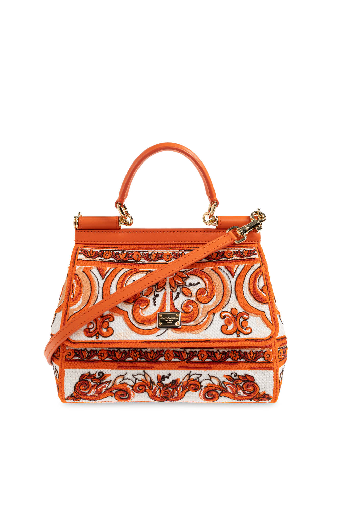 Dolce & Gabbana Torba `My Sicily Small`, Kobiety, Pomarańczowy