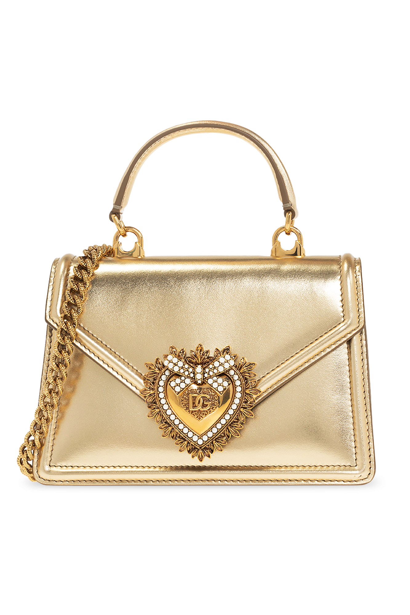 Dolce & Gabbana Torba Na Ramię ‘Devotion’, Kobiety, Złoty