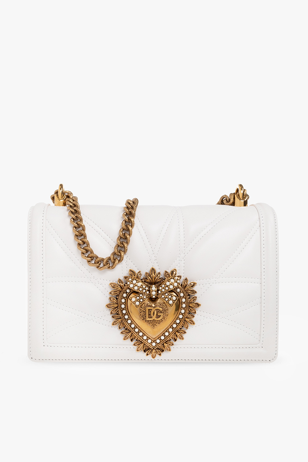 Dolce & Gabbana Torba Na Ramię ‘Devotion Medium’, Kobiety, Biały