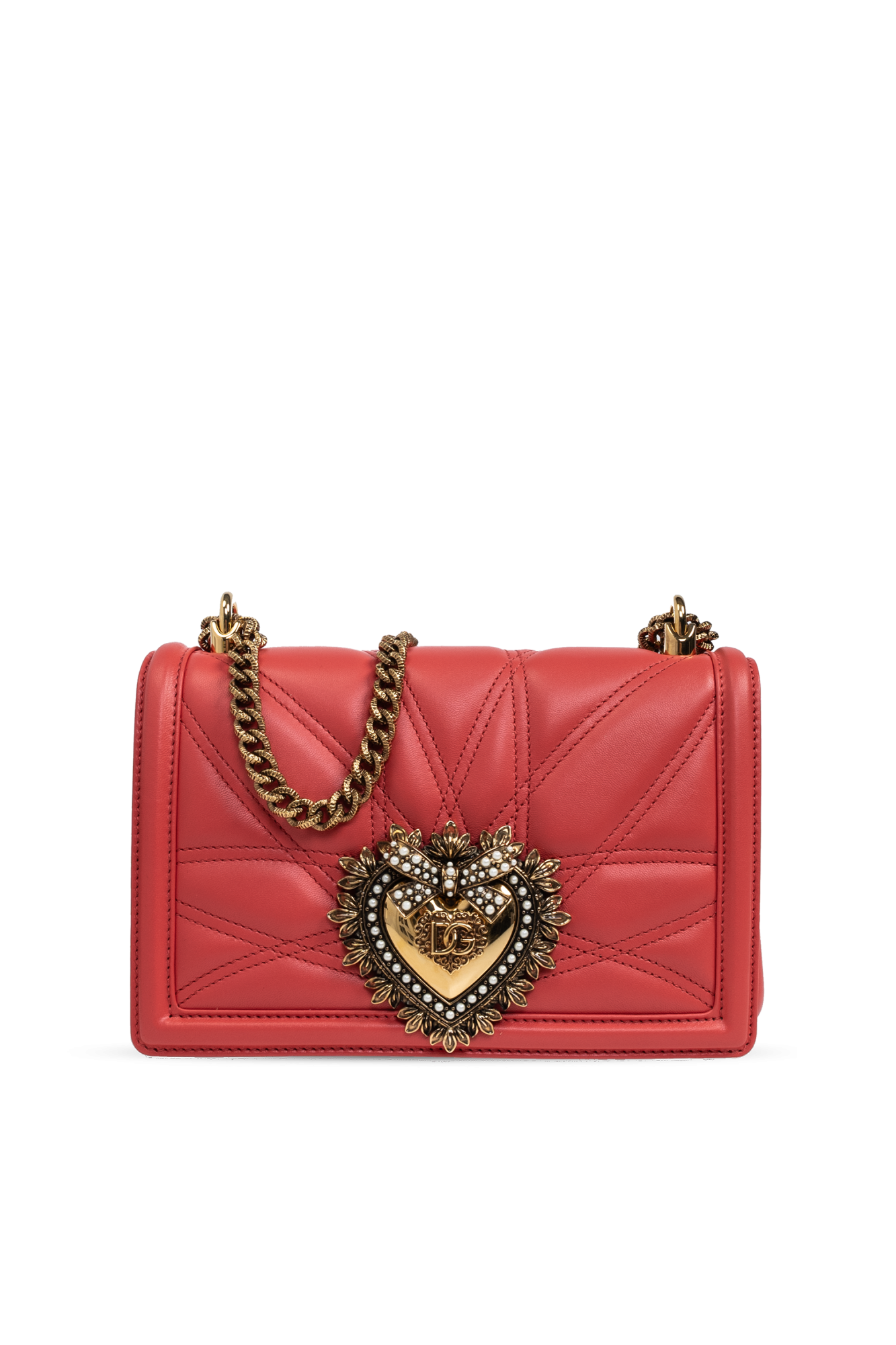 Dolce & Gabbana Torba Na Ramię `Devotion Medium`, Kobiety, Czerwony