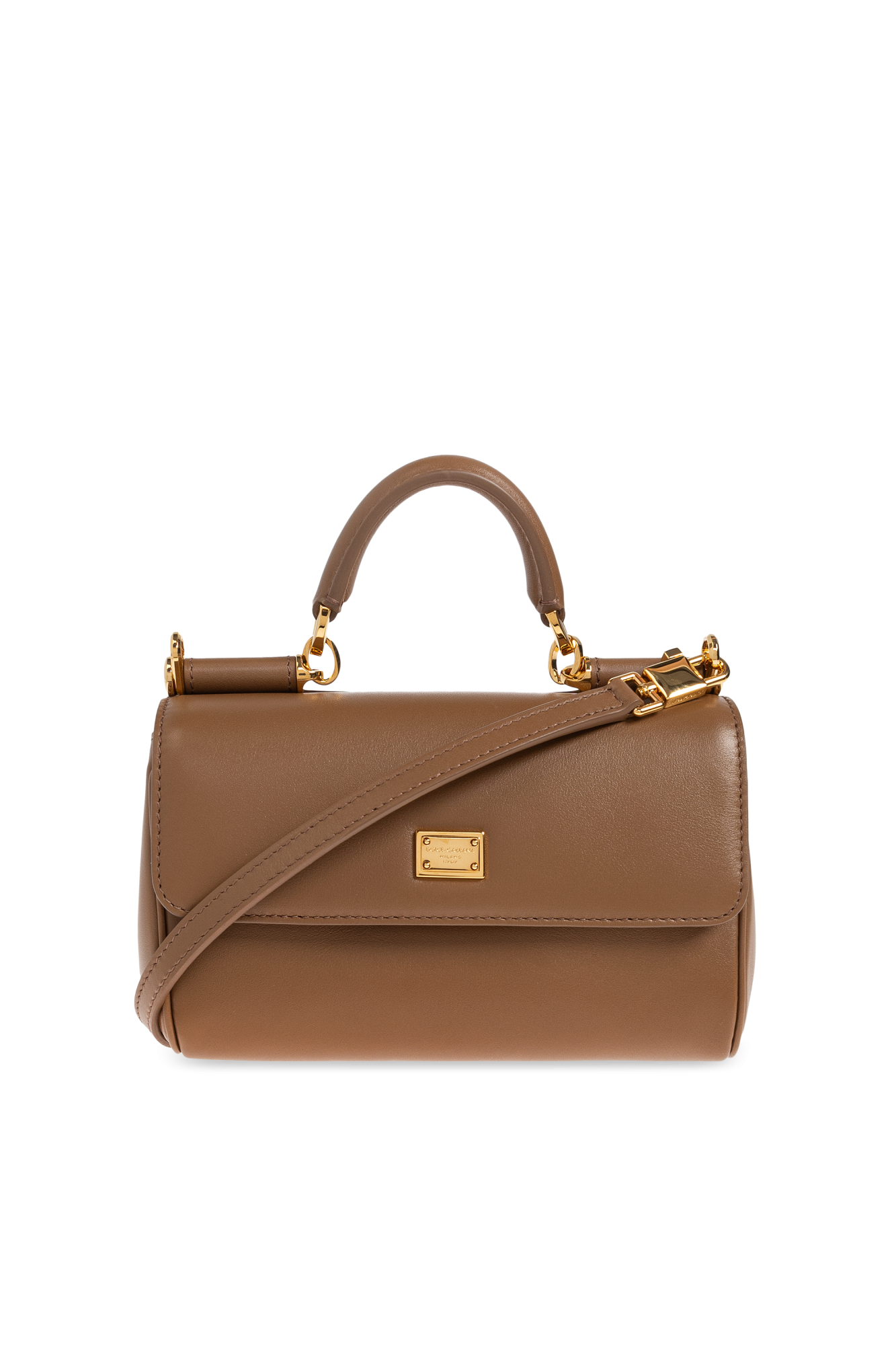 Dolce & Gabbana Torba Do Ręki Z Logo, Kobiety, Brązowy