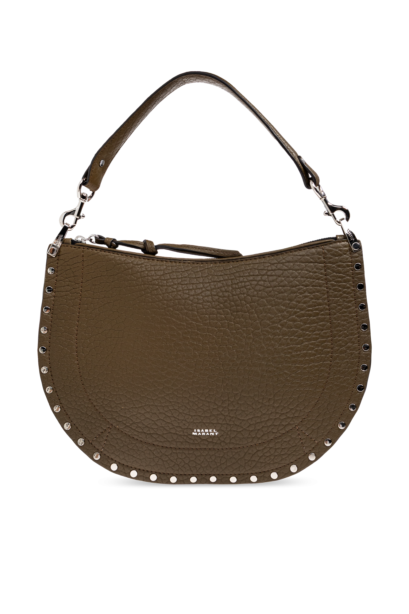 Isabel Marant Skórzana Torba Na Ramię ‘Oskan Soft Zip’, Kobiety, Zielony