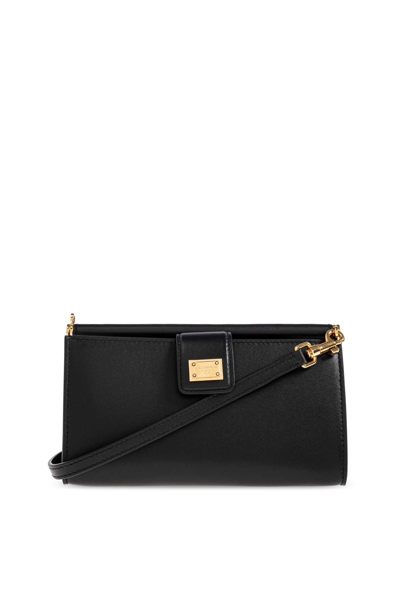 Dolce & Gabbana Skórzana Torba Na Ramię, Kobiety, Czarny