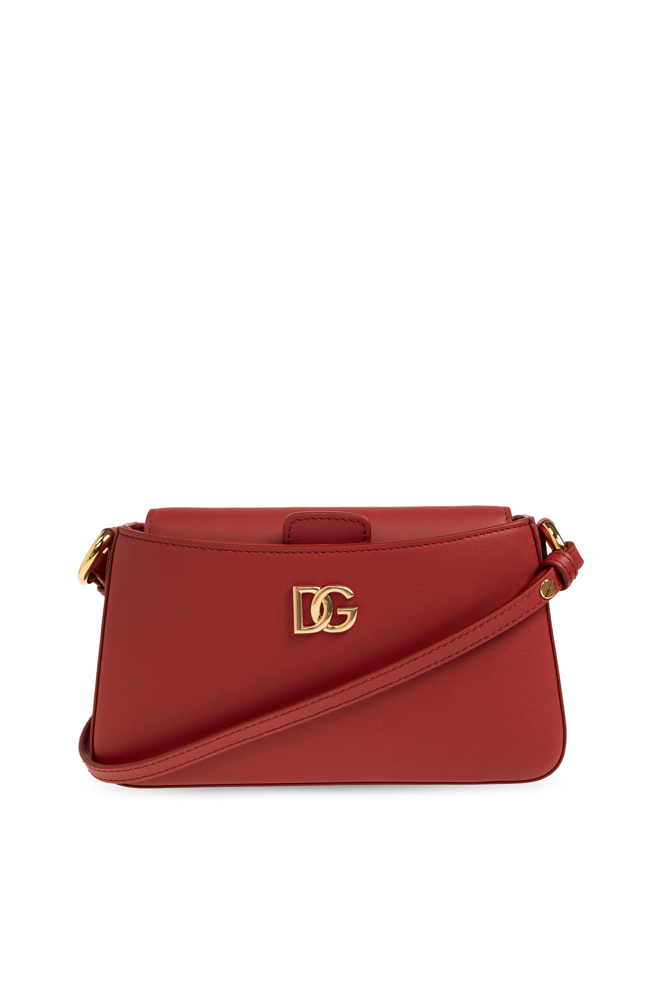 Dolce & Gabbana Skórzana Torba Z Logo, Kobiety, Czerwony