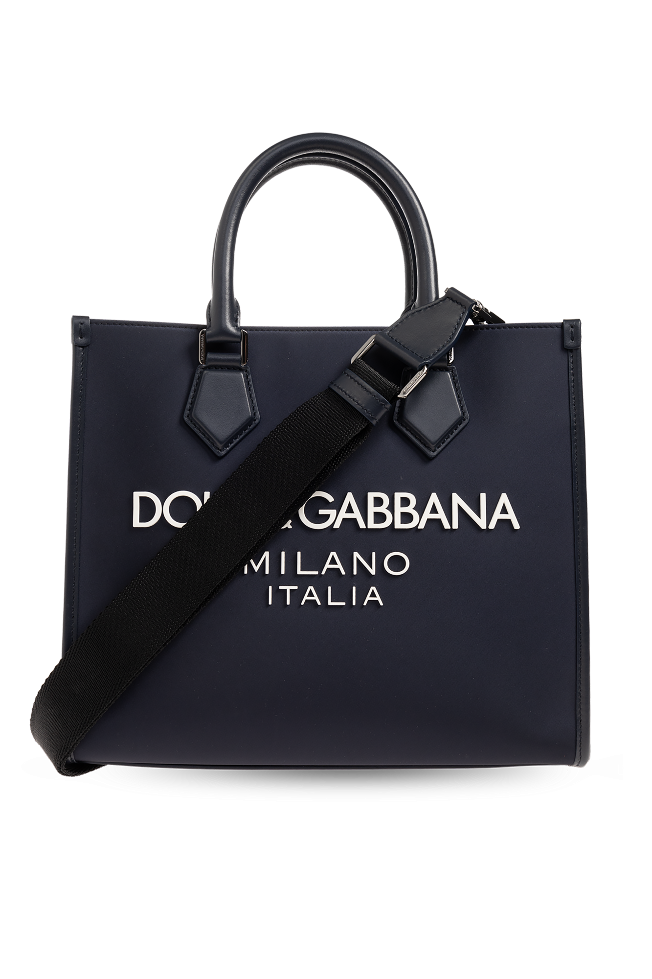 Dolce & Gabbana Torba Na Ramię Z Logo, Mężczyźni, Granatowy